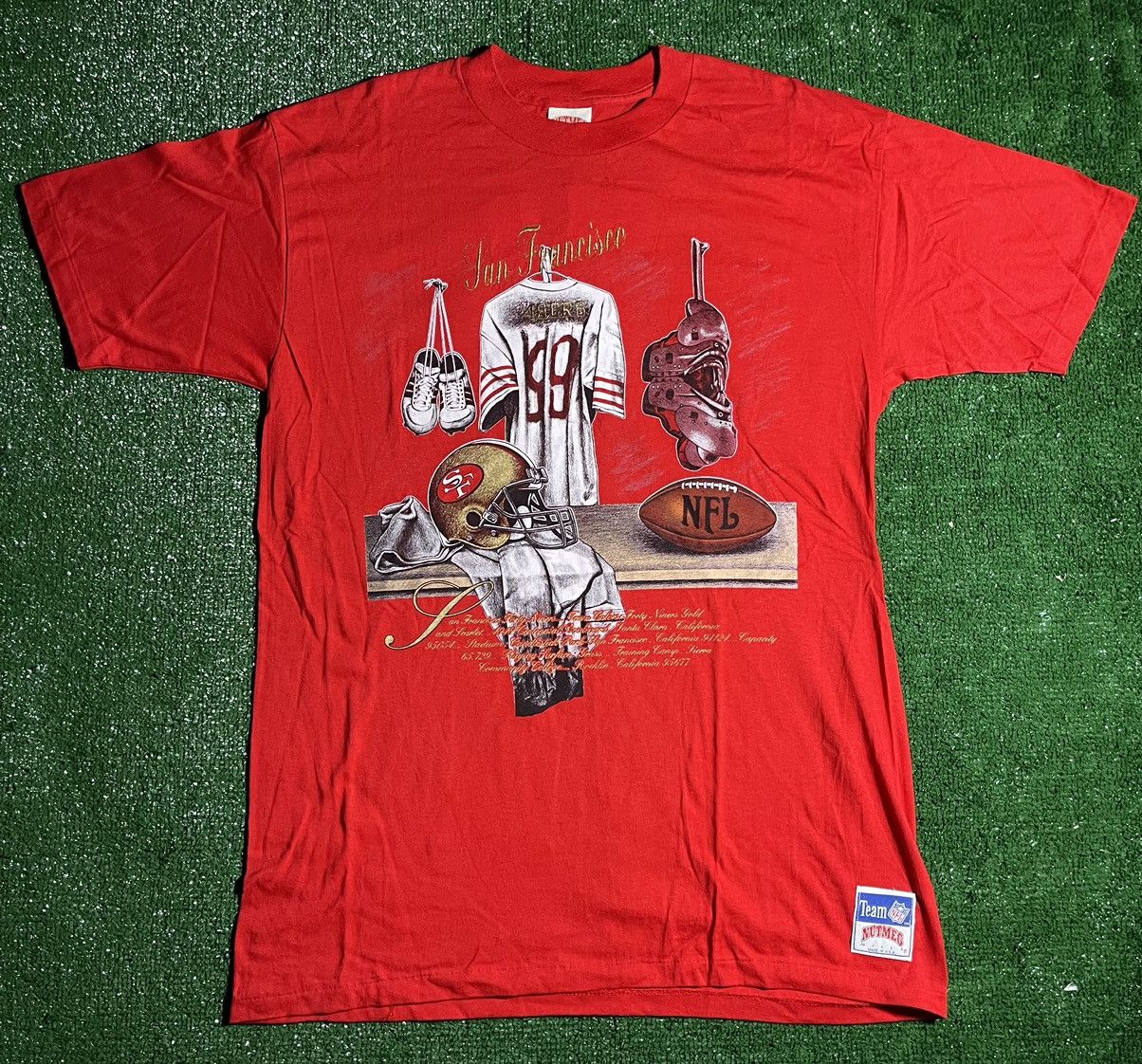 Image of San Francisco 49Ers Nutmeg T-Shirt in Red, Men's (Size XL)