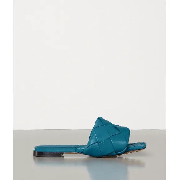 Bottega Veneta o1n1vont1124 Lido Flat Sandals in Blue Size US 4.5 / IT 34.5 - 1 Thumbnail