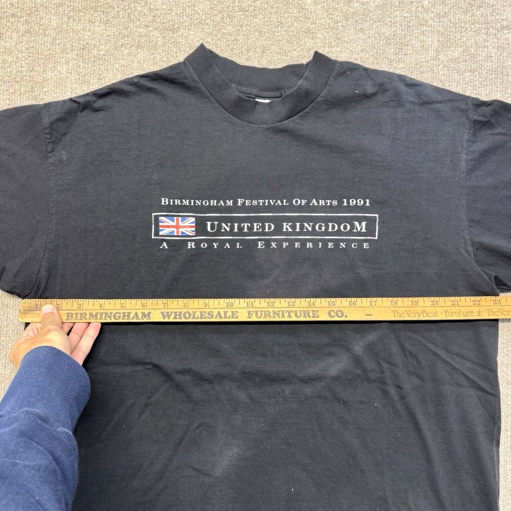 Vintage VINTAGE Birmingham Art Festival T Shirt Mens XL Black Cotton Crew Neck Graphic Print UK Alabama British Experience 90s Mens Size US XL / EU 56 / 4 - 5 Thumbnail
