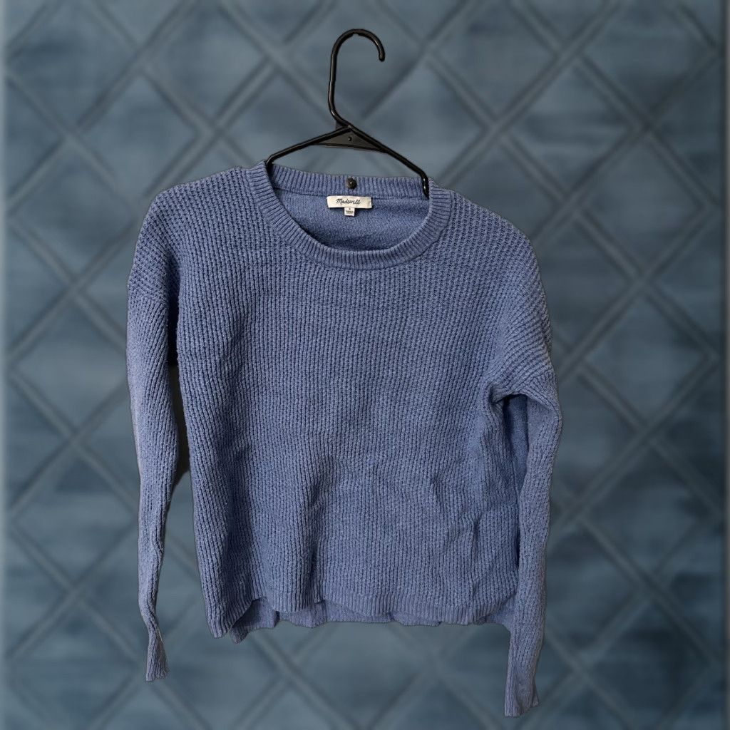 Madewell VINTAGE Madewell Riverside Sweater Women’s Small Blue Knit Crew Neck Pullover Cotton Blend Size S / US 4 / IT 40 - 1 Thumbnail