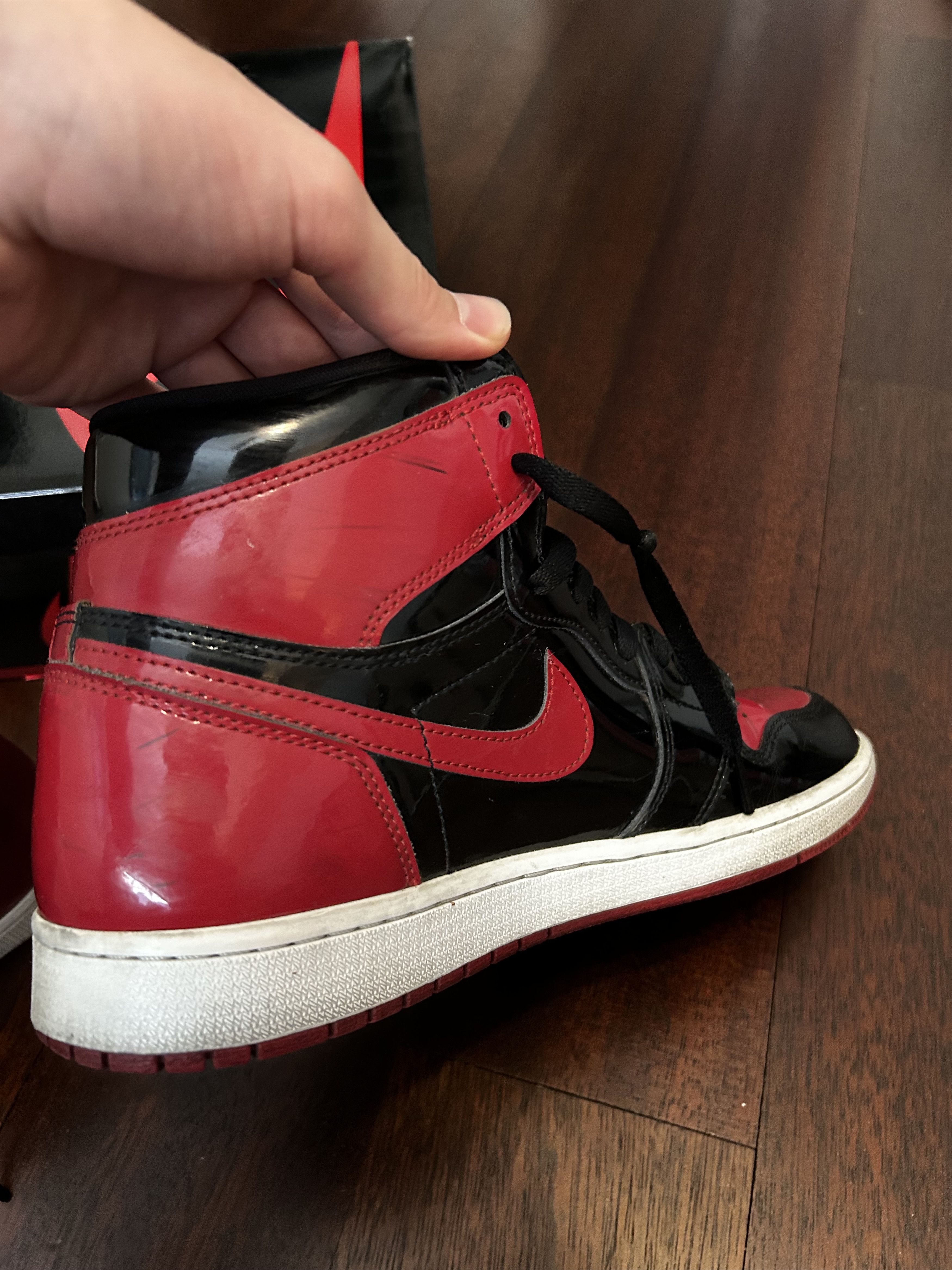 Nike Nike Jordan 1 Patent Bred - Size 10.5 Mens -Lightly Used Size US 10.5 / EU 43-44 - 11 Thumbnail