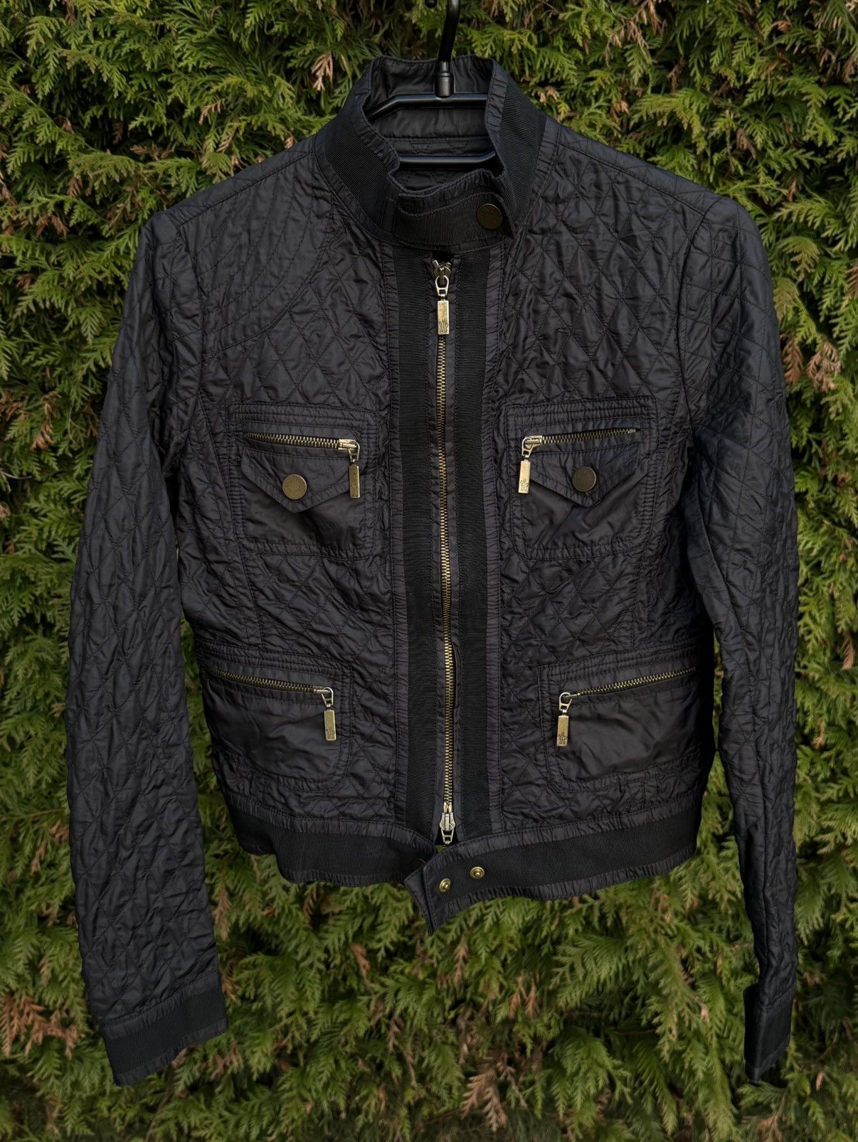 Moncler Moncler Quilted Nylon Moto Jacket Size XS / US 0-2 / IT 36-38 - 1 Thumbnail