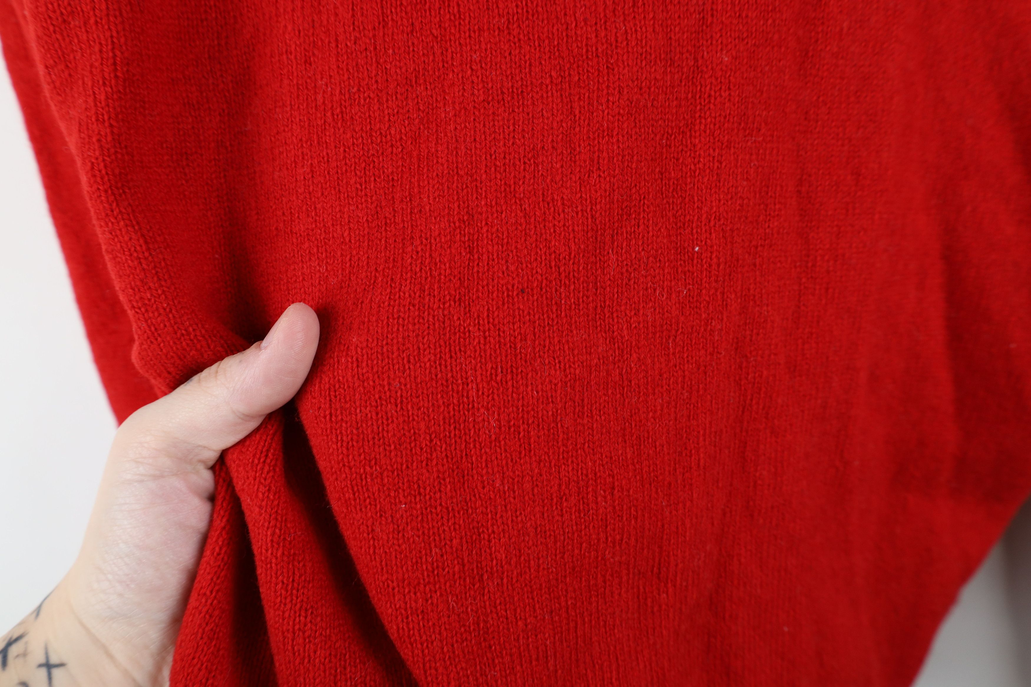 Ralph Lauren × Vintage Vintage Ralph Lauren Pony Logo Wool Knit V-Neck Sweater Red Size US L / EU 52-54 / 3 - 5 Thumbnail