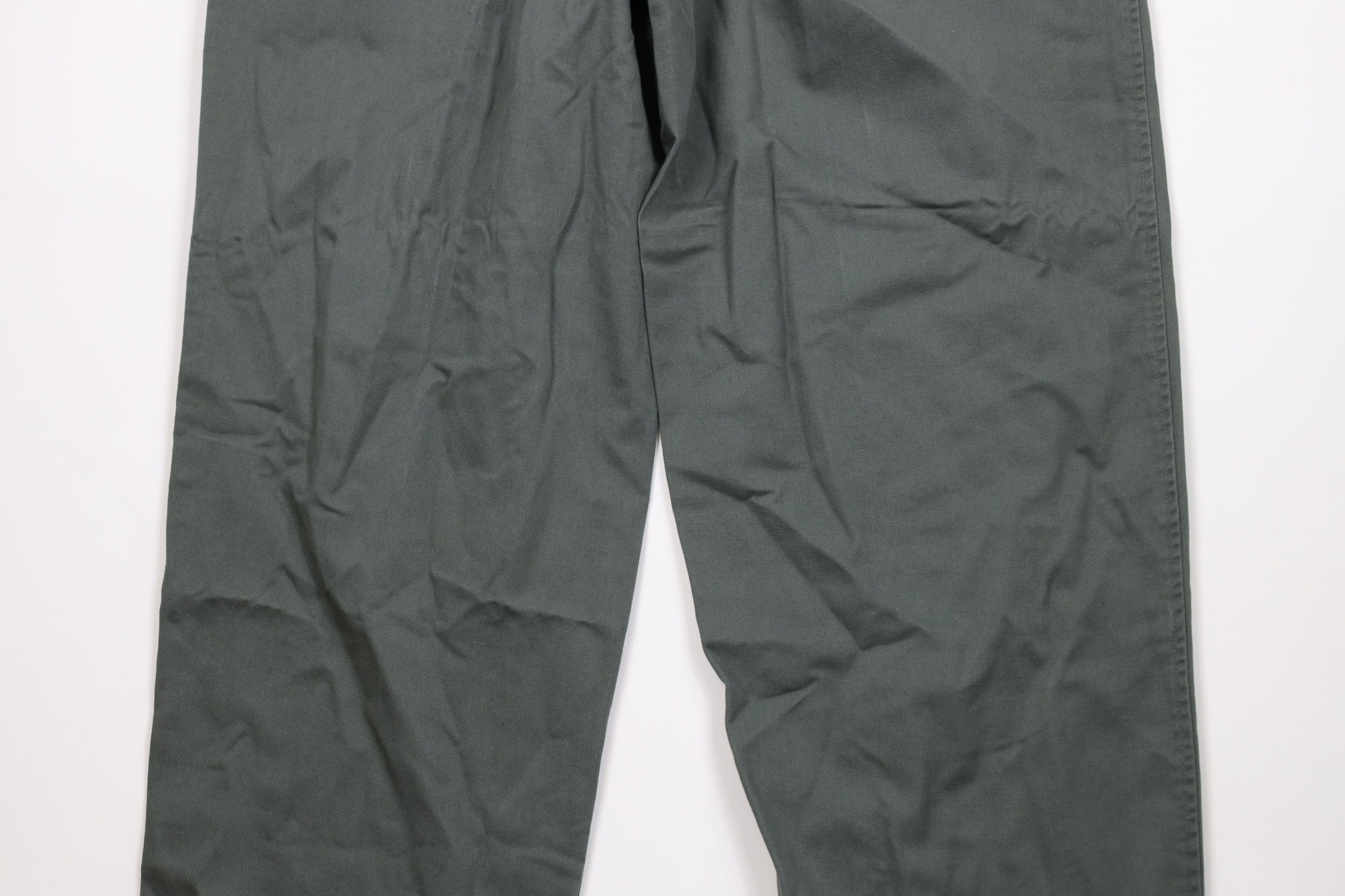 Gap Vintage 90s Gap Fit Wide Leg Chino Pants Green Cotton Size US 38 / EU 54 - 11 Thumbnail