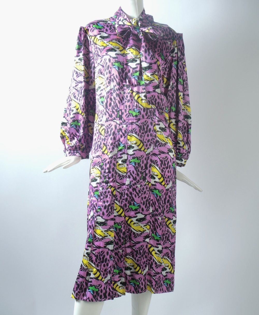 image of Marni O1Smst1Ft0424 Print Dress In Multicolor, Women's (Size Medium)