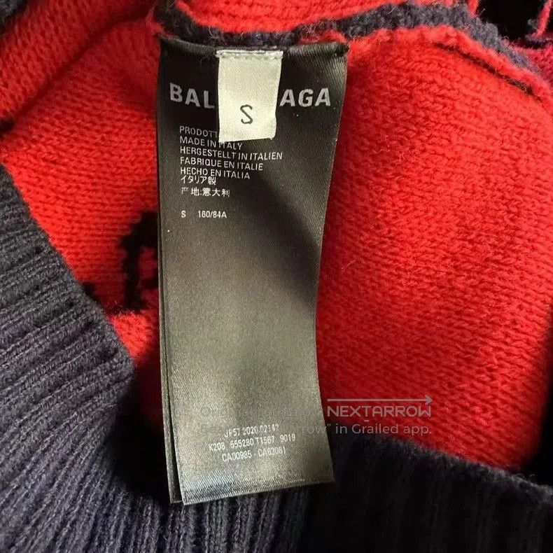 Balenciaga Balenciaga Blue Red Cardigan Size S. Size US S / EU 44-46 / 1 - 4 Thumbnail