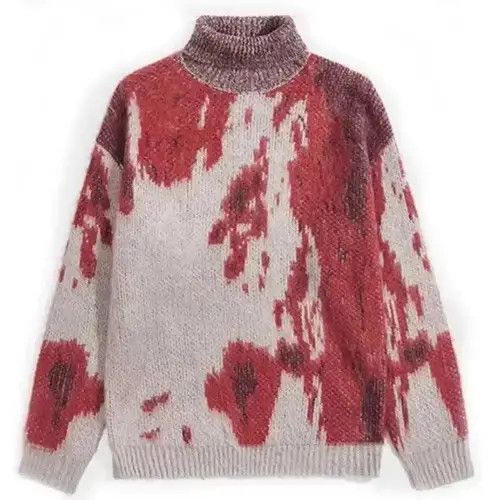 Japanese Brand × Vintage Men's loose sweater with graffiti y2k Size US M / EU 48-50 / 2 - 1 Thumbnail