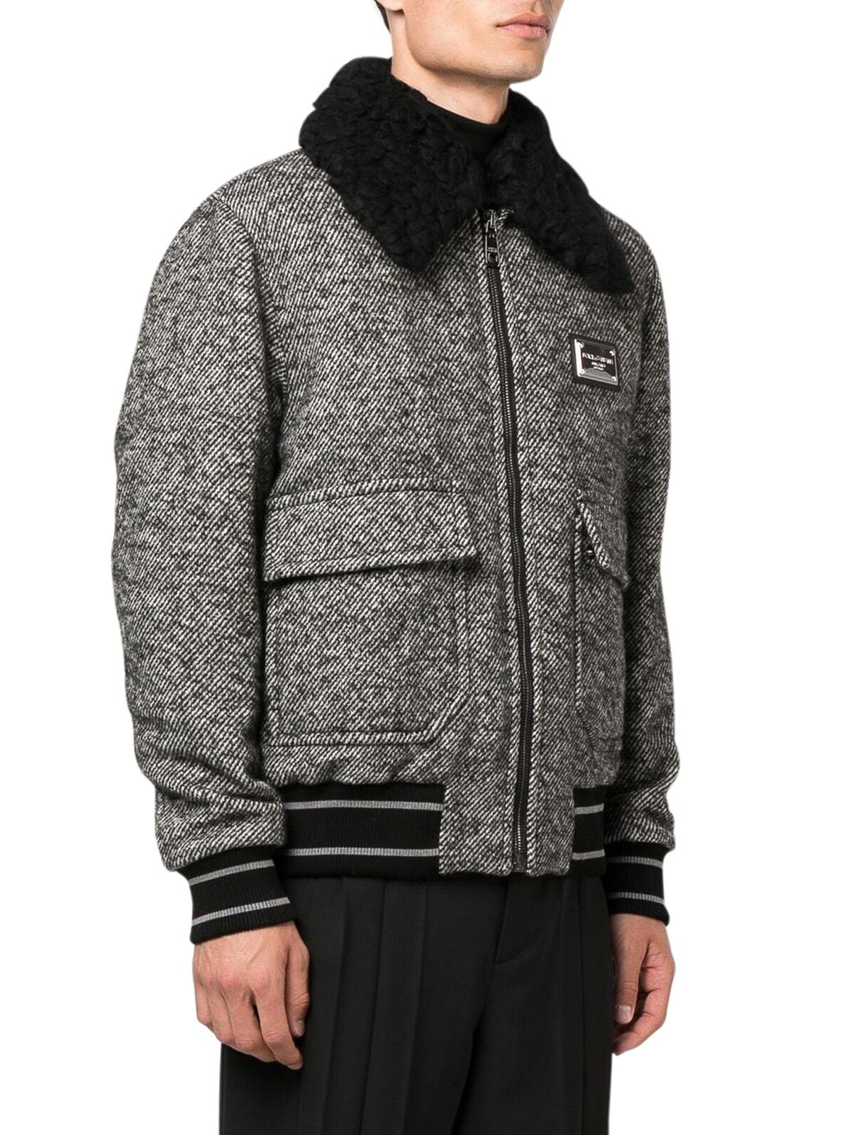 Dolce & Gabbana o1y0125 Logo Jacket in Grey/Black Size US M / EU 48-50 / 2 - 5 Thumbnail