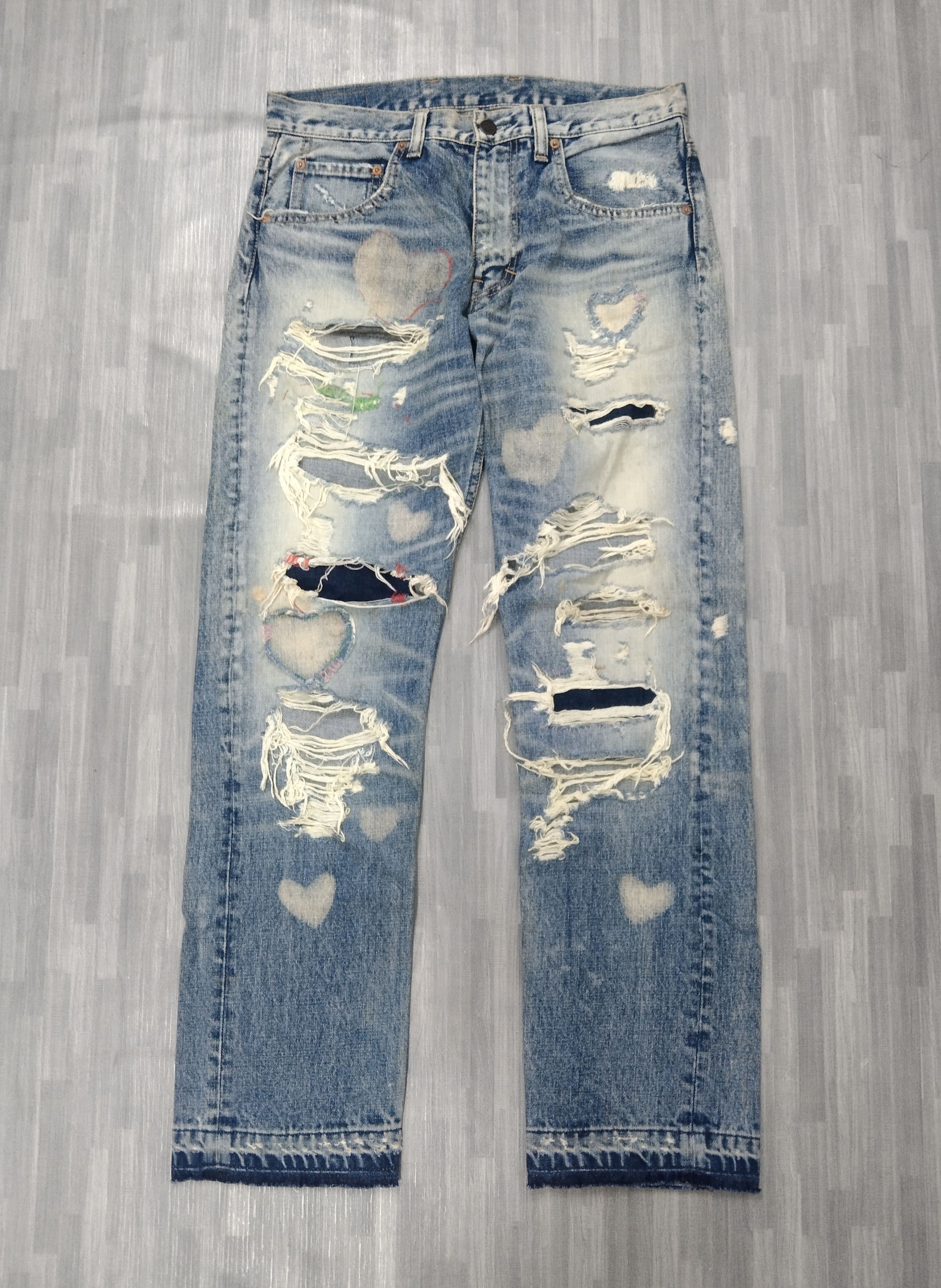 Japanese Brand RNA DISTRESSED DENIM PANTS Size US 30 / EU 46 - 2 Thumbnail