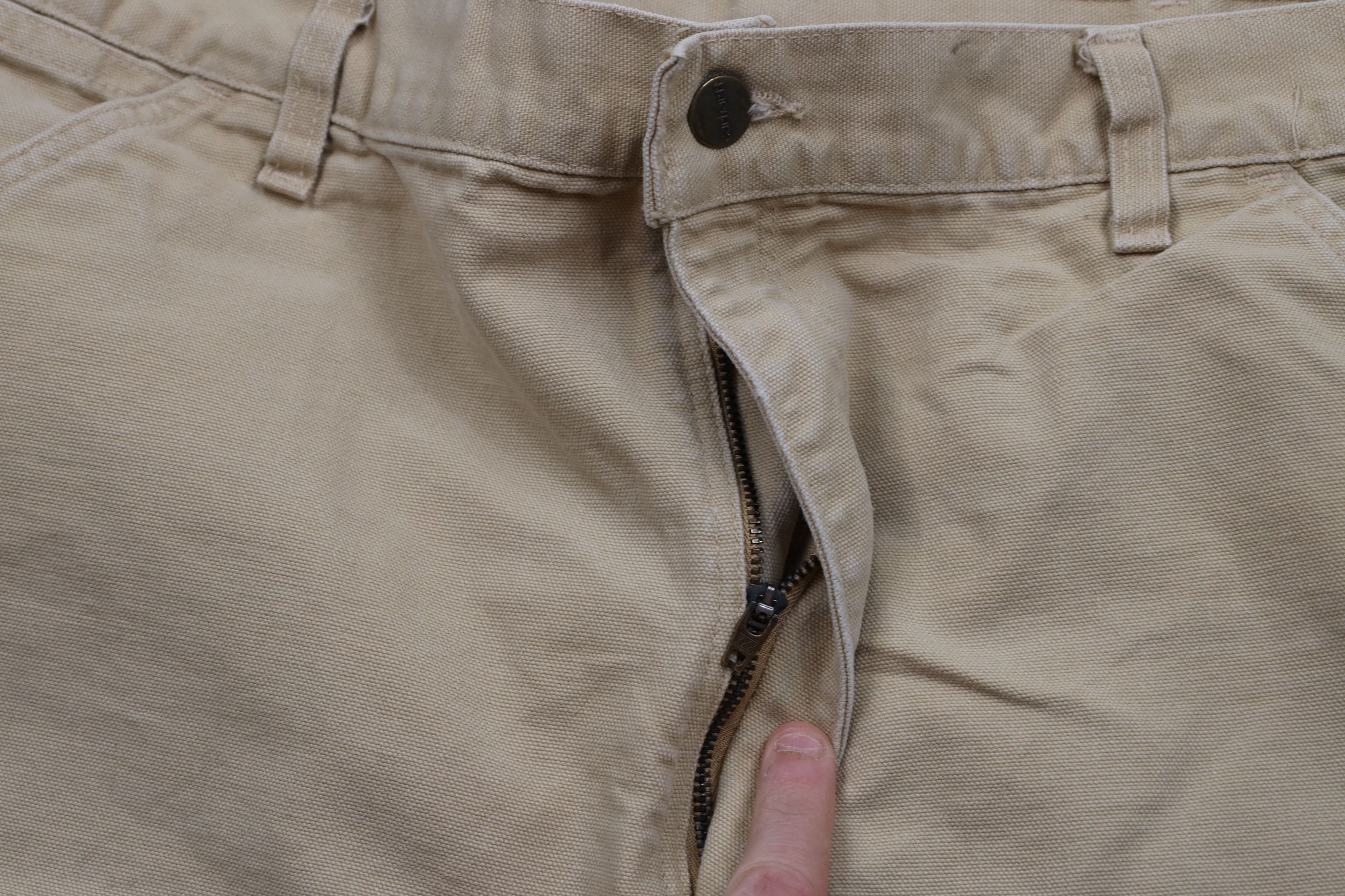 Carhartt × Vintage Vintage Y2K 2001 Carhartt Above Knee Canvas Shorts Beige Size US 36 / EU 52 - 7 Thumbnail