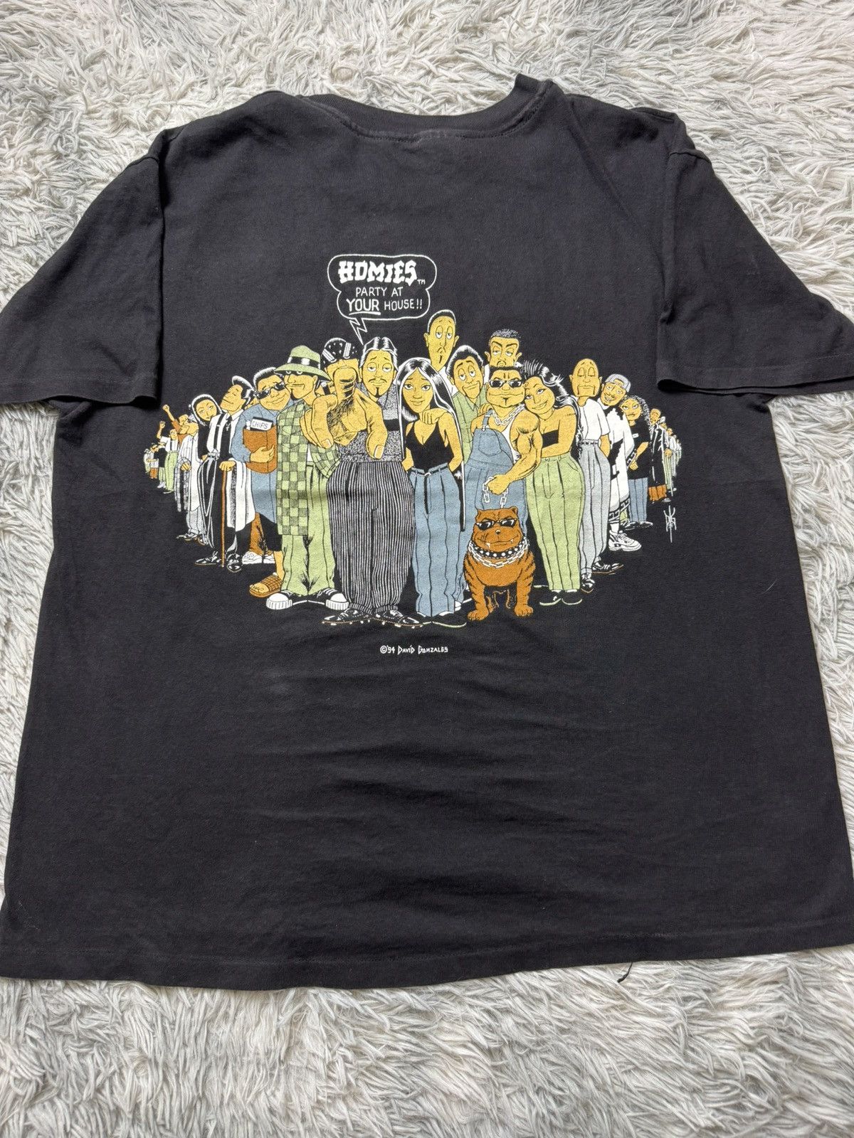 Rap Tees Vintage Homies Group Shot 1993-94 By David Gonzales Size US XL / EU 56 / 4 - 1 Thumbnail