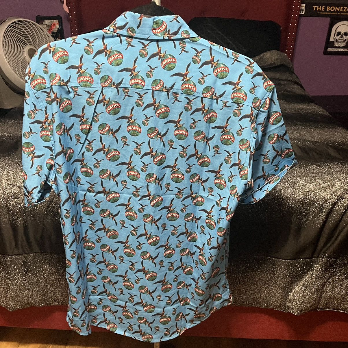Other Light Blue stretch Fernet Branca Logo Button Up. Rare Merch. Size US M / EU 48-50 / 2 - 2 Thumbnail