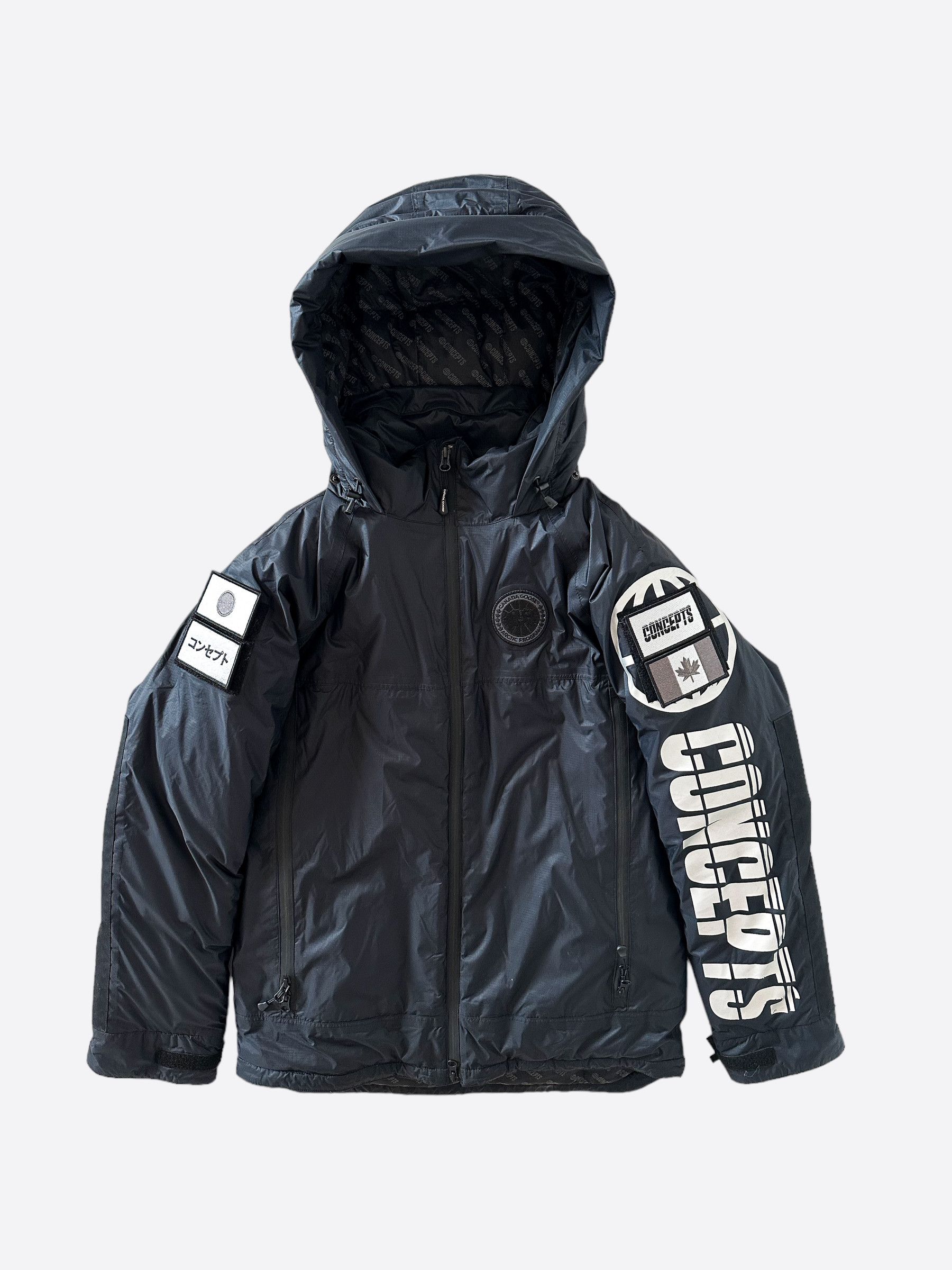 image of Canada Goose Concepts Black Reflective Patches Denary Jacket, Men's (Size Medium)