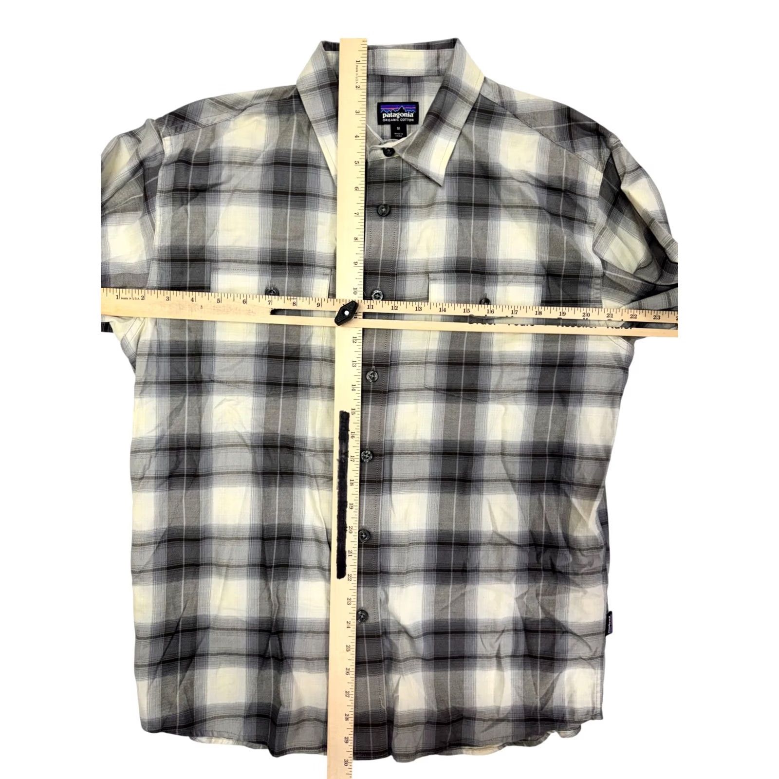 Patagonia Patagonia Men's Long Sleeve Shirt Plaid M Gray Black Off-White Pockets Button Casual Size US M / EU 48-50 / 2 - 3 Thumbnail
