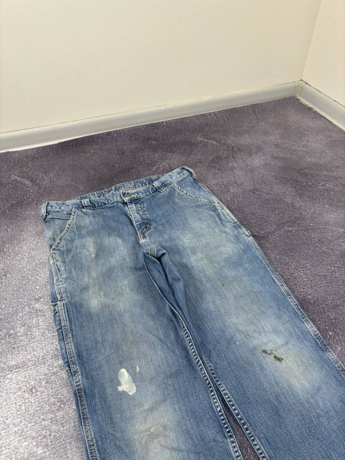 Carhartt Vintage Carhartt Faded Light Blue Relaxed Fit Denim Jeans Size US 34 / EU 50 - 9 Thumbnail