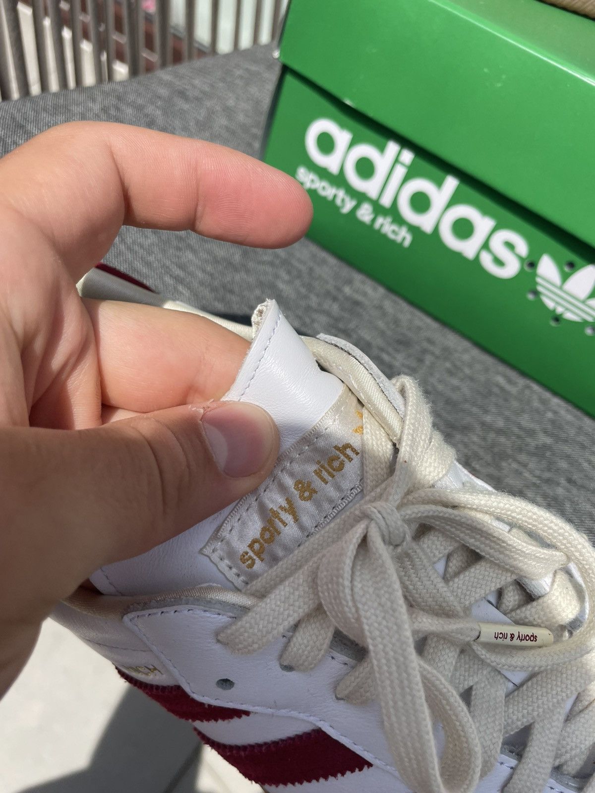 Adidas × Sporty & Rich Vintage Retro Old Money Adidas Samba Burgundy Size US 11 / EU 44 - 10 Thumbnail