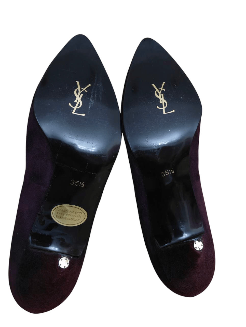 Yves Saint Laurent YSL Suede Leather Heel Size US 5.5 / IT 35.5 - 3 Thumbnail
