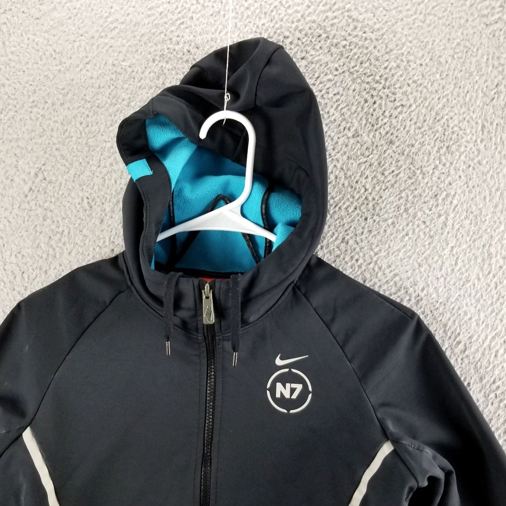 Nike Nike Jacket Women XS Hybrid Reflective Fleece Lined Softshell Black Coat 716205 Size XS / US 0-2 / IT 36-38 - 2 Thumbnail