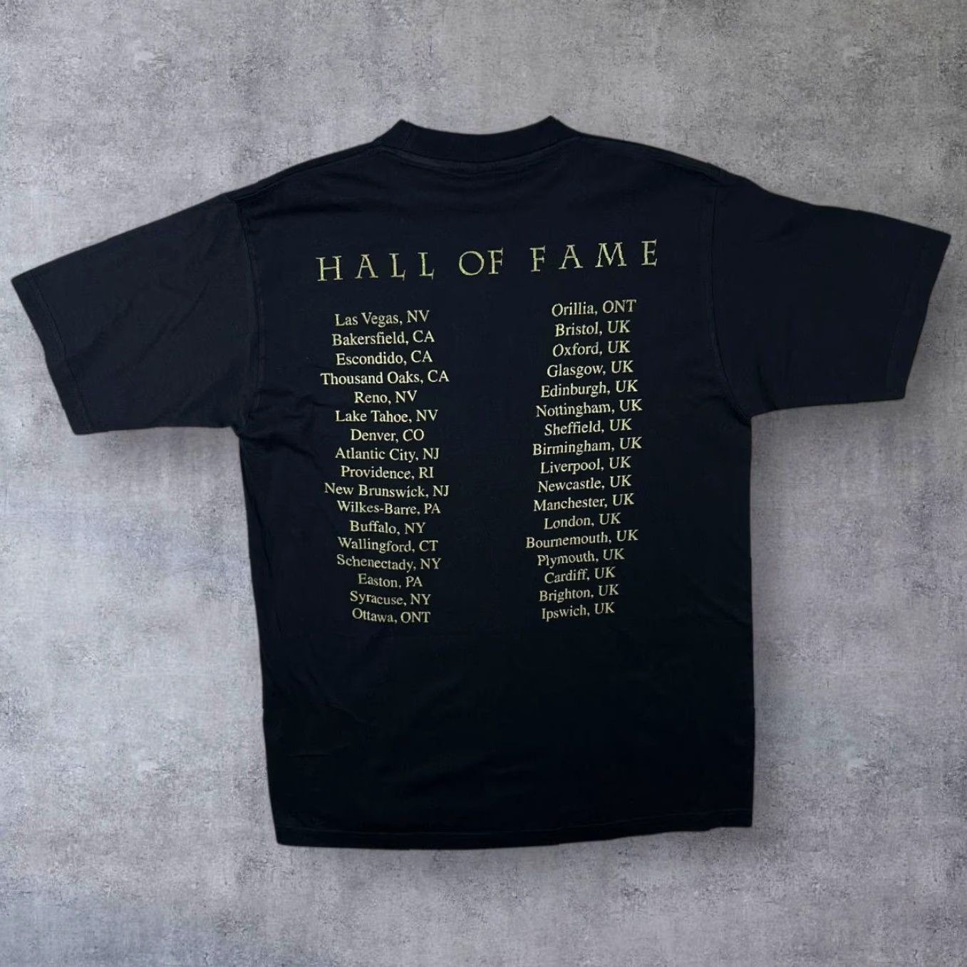 Vintage VINTAGE BG The Moody Blues “Hall Of Fame” Psych Prog Rock Band Tour T-Shirt L XL Black Graphic Print Front Back Mens Shirt Size US XL / EU 56 / 4 - 2 Thumbnail