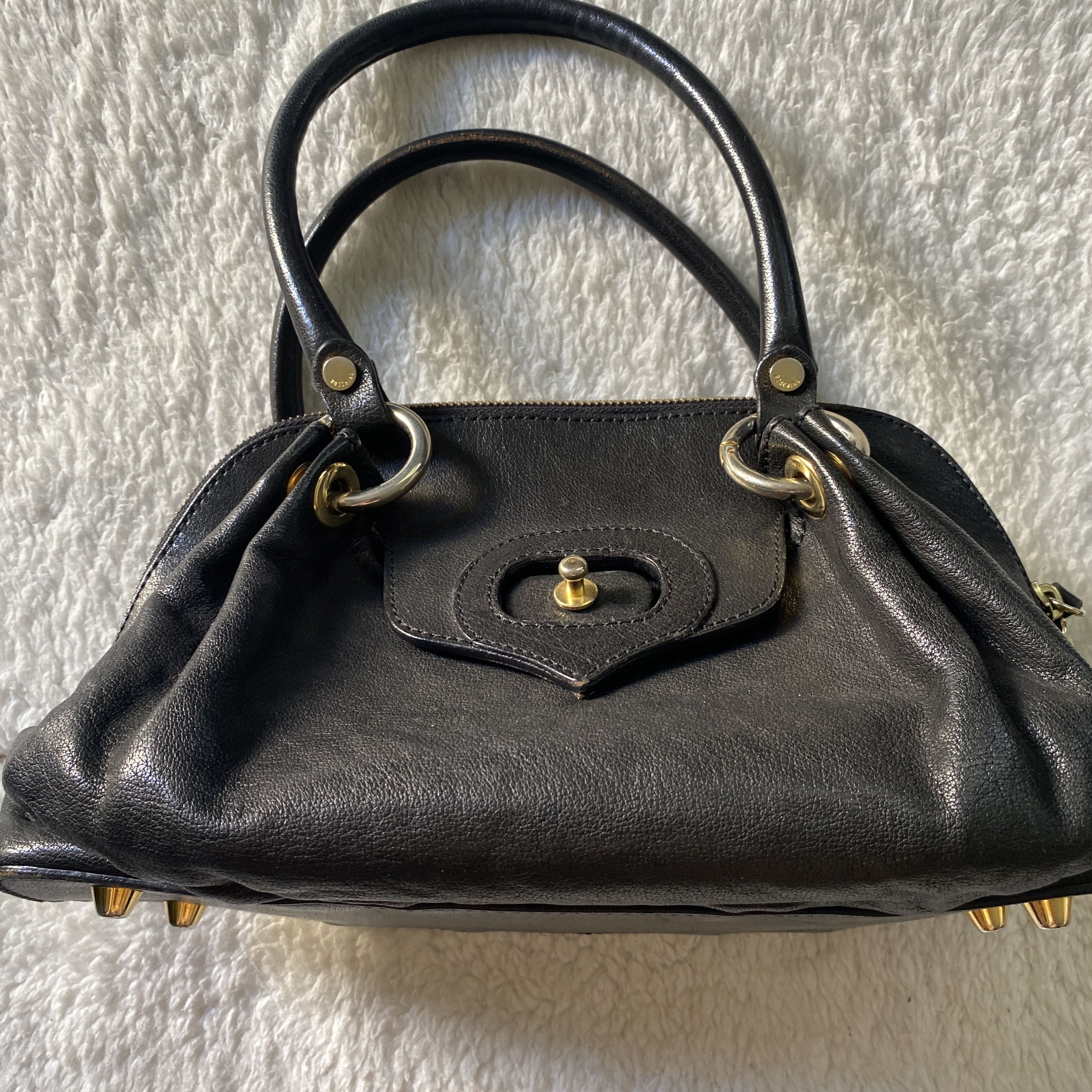 Moschino Vintage Moschino Black Leather Shoulder Bag Size ONE SIZE - 4 Thumbnail