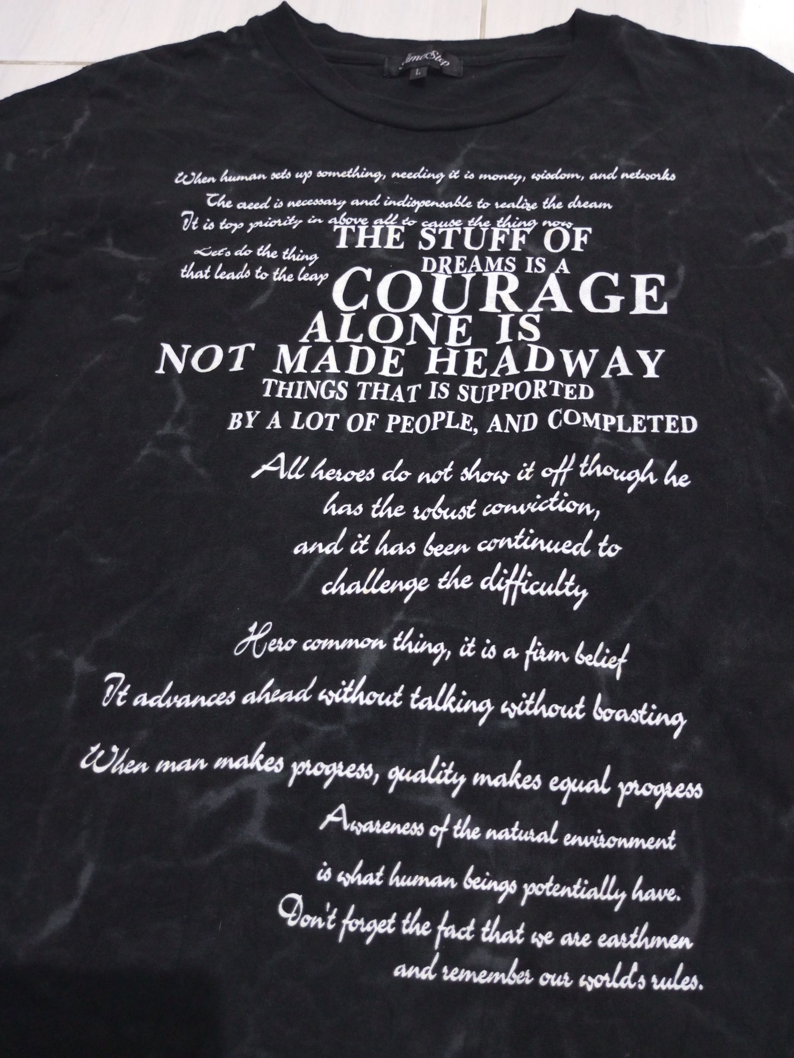 20471120 Vintage Time step poem smoke t shirt Size US L / EU 52-54 / 3 - 6 Thumbnail