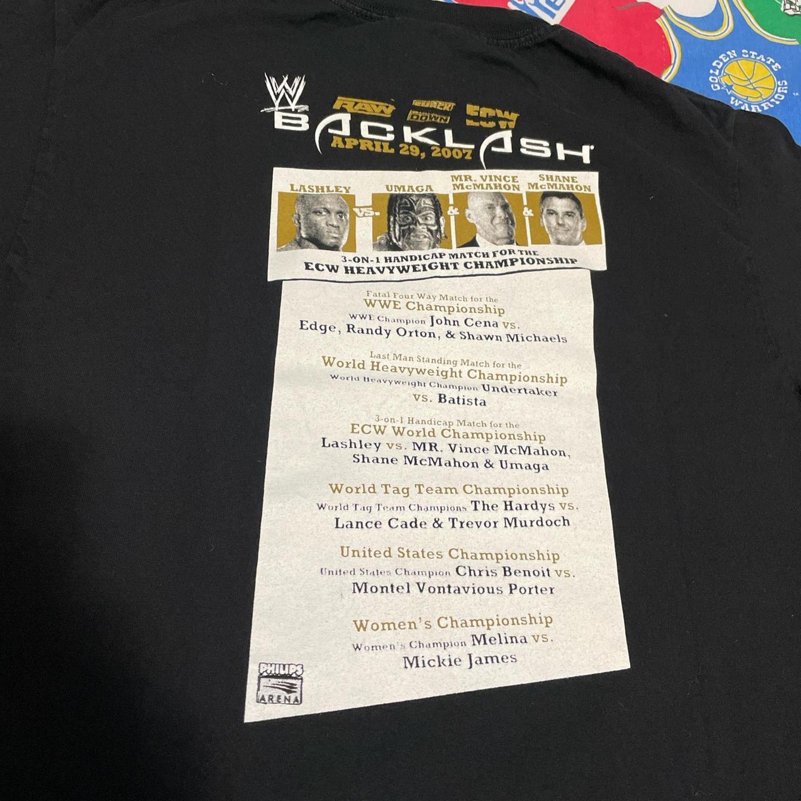 Y2K WWE Backlash 2007 Undertaker John Cena Mr. McMahon Tee
