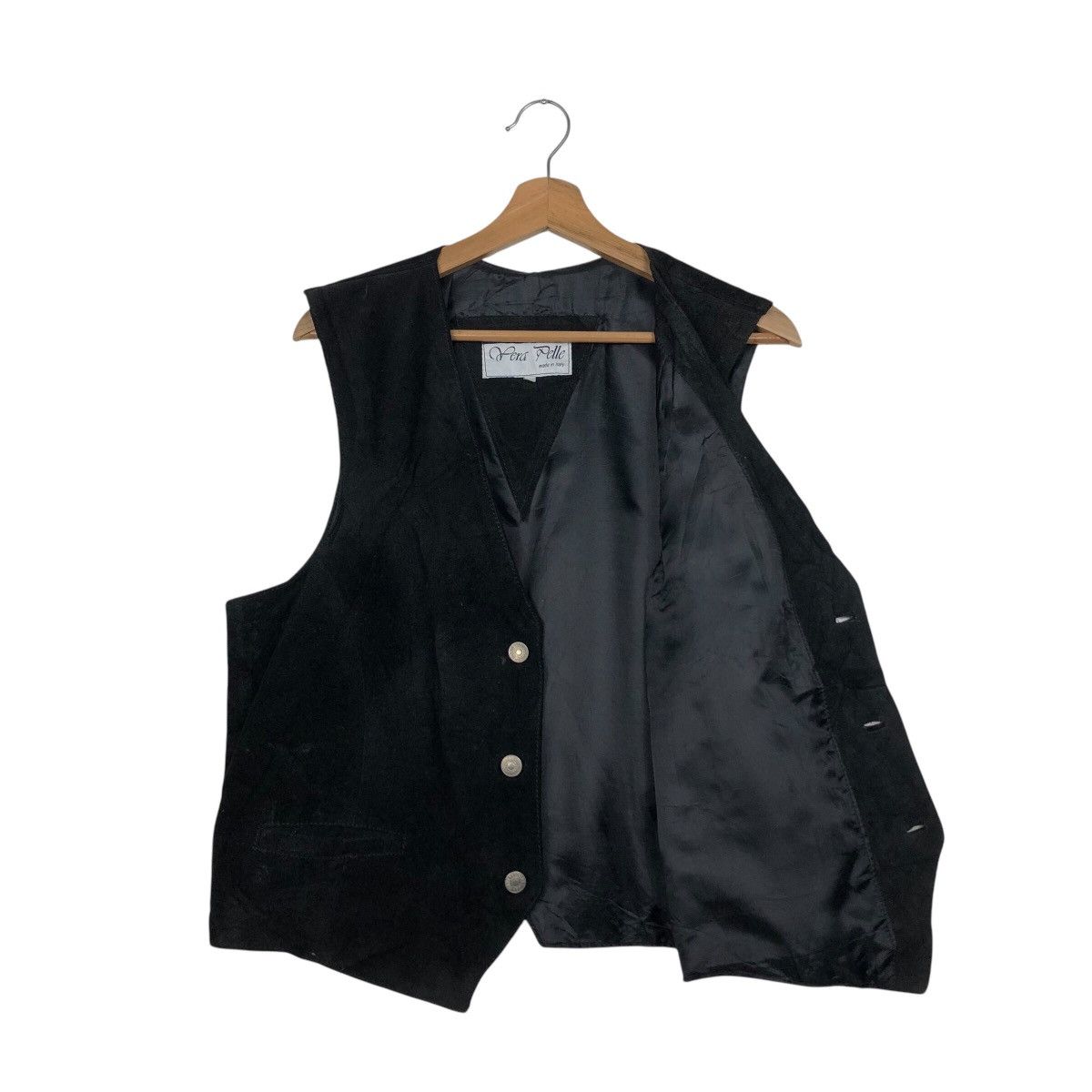 Japanese Brand 📌Vintage Vera Pelle Biker Vest Genuine Leather Utility Wear Size US L / EU 52-54 / 3 - 12 Thumbnail