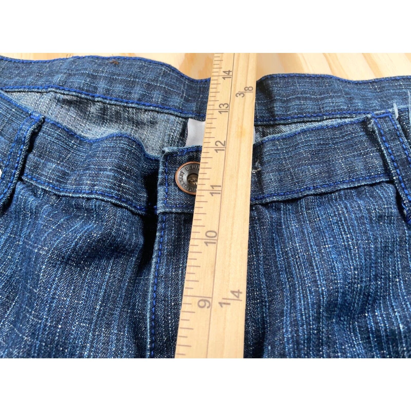 Vintage VINTAGE Y2K Streetwear Baggy Fit Jean Shorts Men 40 Dark Blue Denim 14" Inseam Casual Size US 44 / EU 60 - 7 Thumbnail