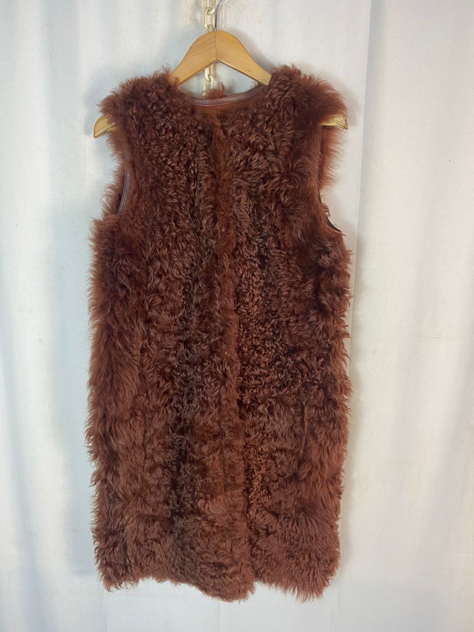 Yves Salomon Unisex🔥Yves salomon fur lamb leather sleeveless jacket Size S / US 4 / IT 40 - 1 Thumbnail