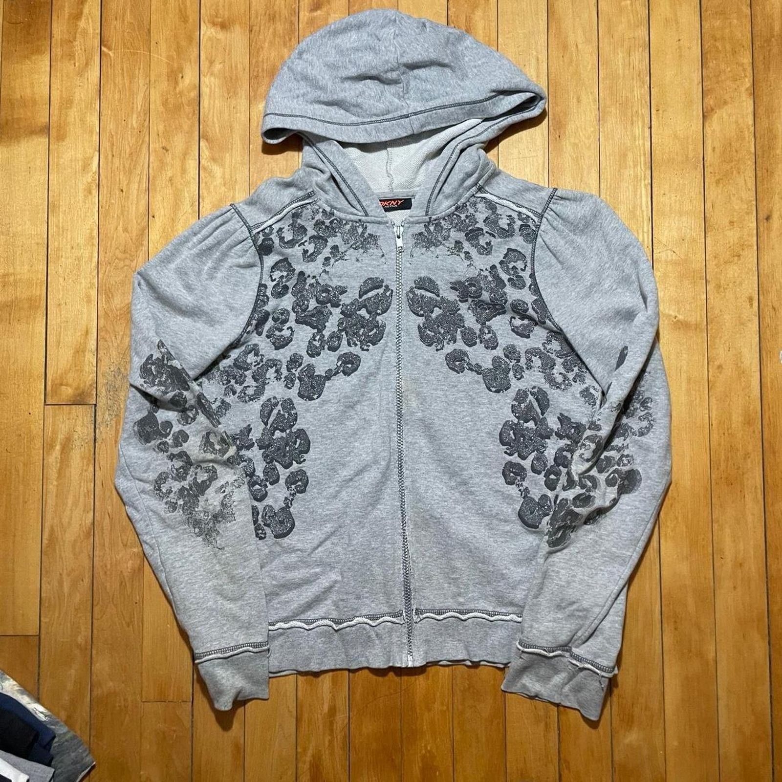 DKNY DKNY Active Hoodie Womens Size M Zip Up Leopard Print Size M / US 6-8 / IT 42-44 - 1 Thumbnail