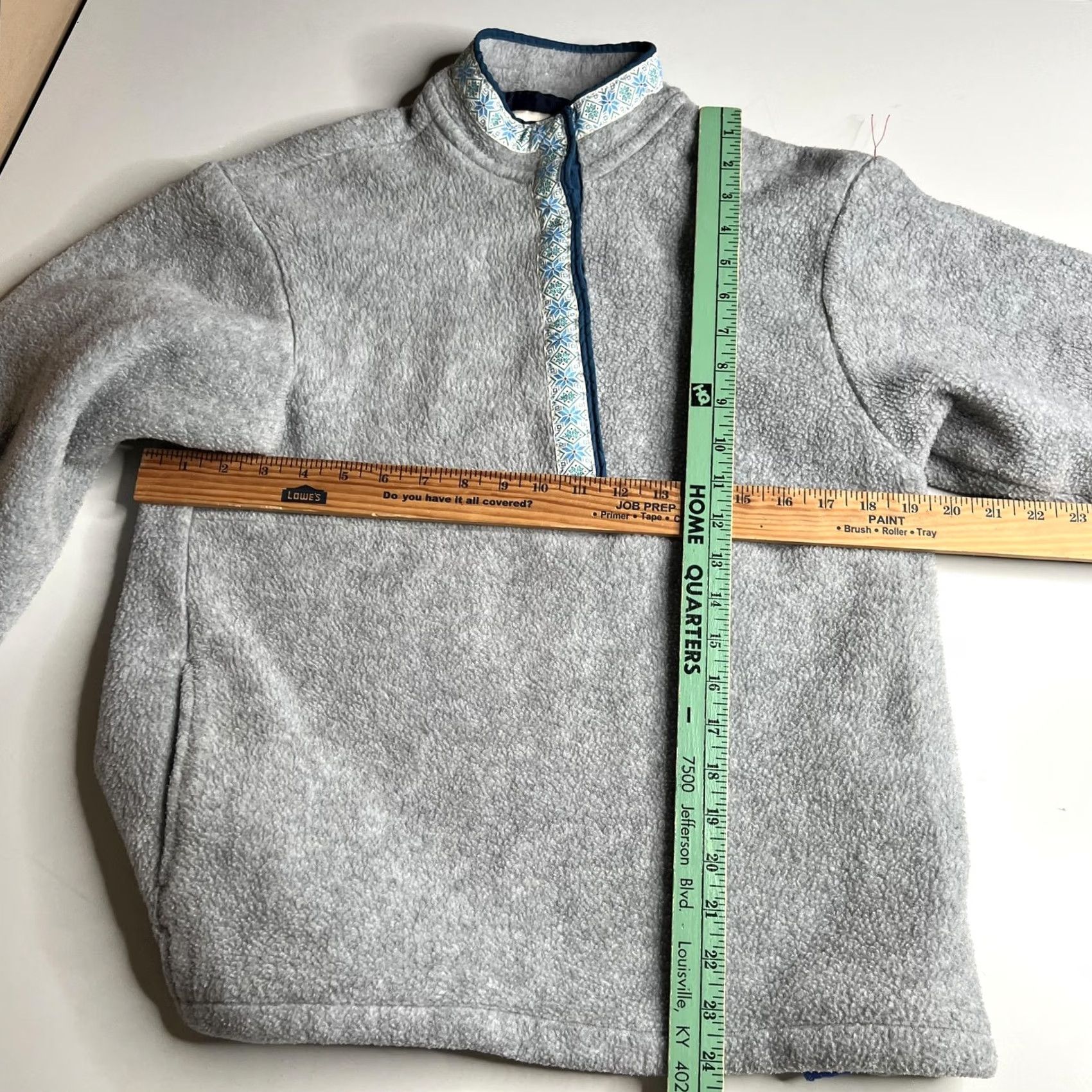 Vintage VINTAGE L.L.Bean Jacket Womens M Gray Fleece 1/4 Zip USA 90s Size M / US 6-8 / IT 42-44 - 7 Thumbnail