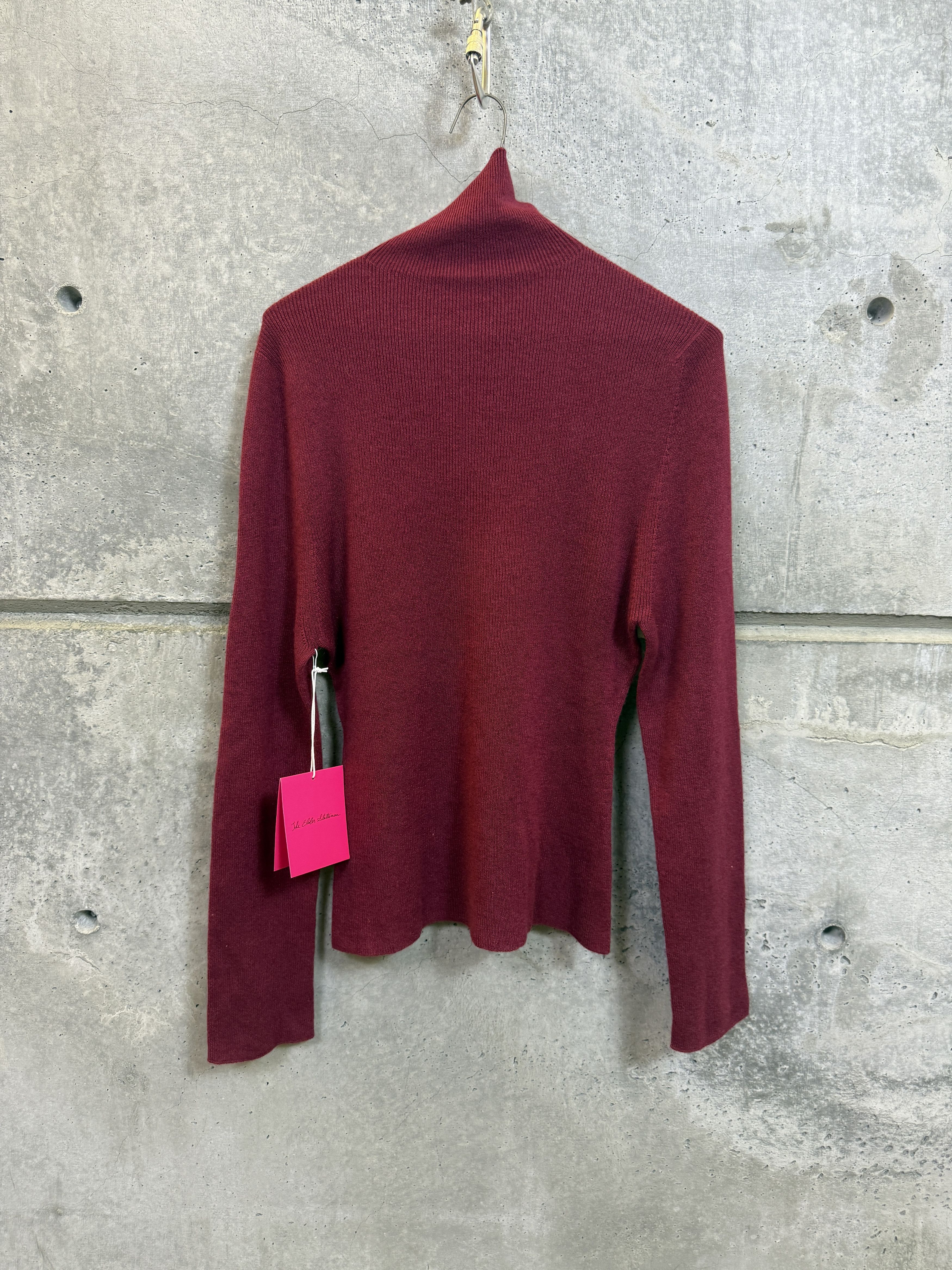 The Elder Statesman $650 The Elder Statesman Delicash Merlot Turtleneck Size L / US 10 / IT 46 - 3 Thumbnail
