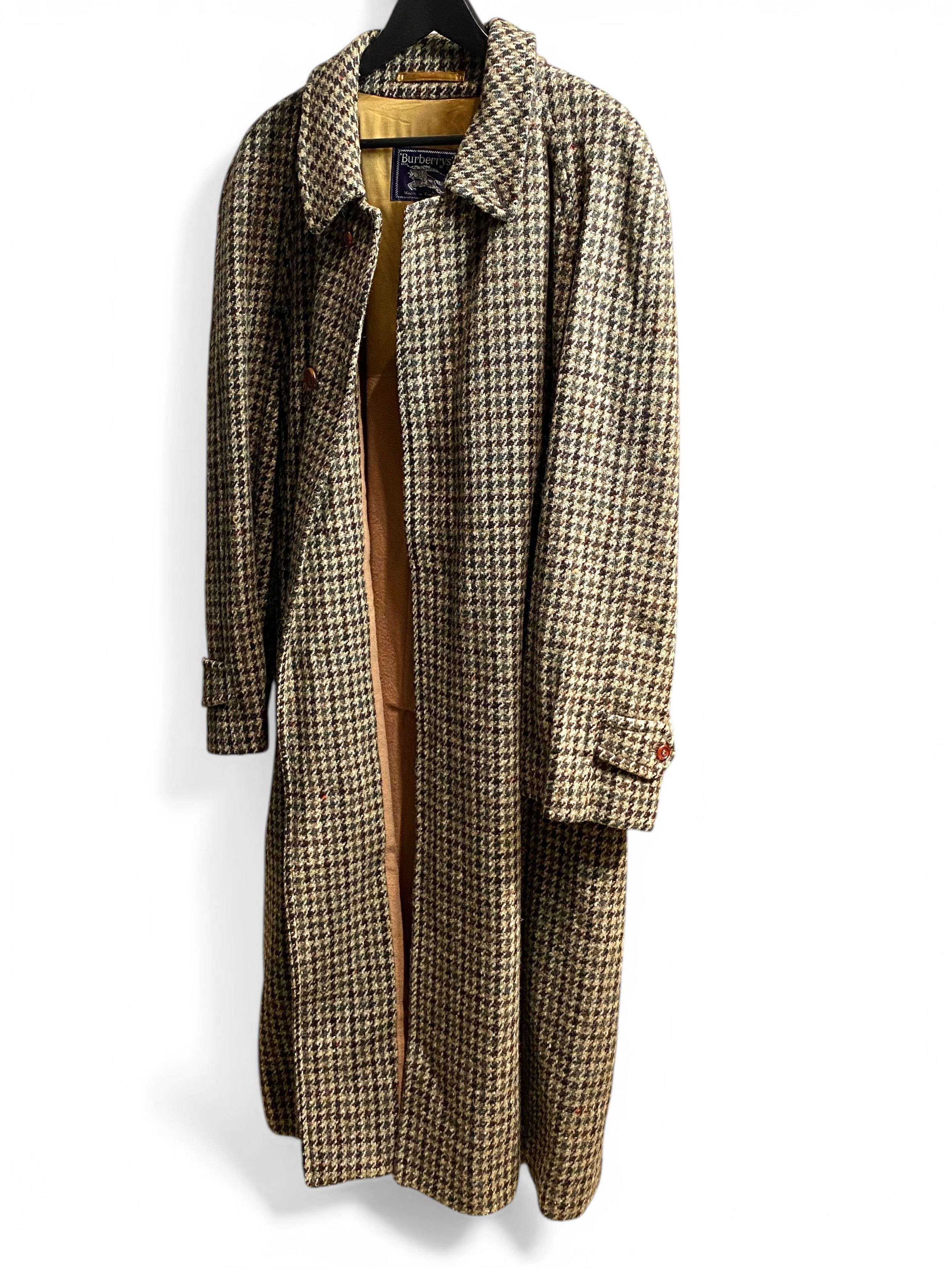 Burberry Burberrys Houndstooth Check Wool Camelhair Long Coat Vintage Size US XXL / EU 58 / 5 - 3 Thumbnail