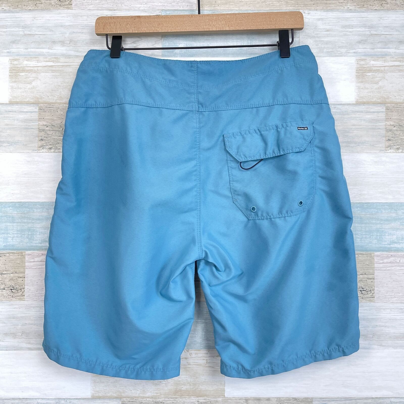 Hurley Hurley Swim Board Shorts Blue Solid 9" Inseam Swimwear 30 Size US 30 / EU 46 - 4 Thumbnail