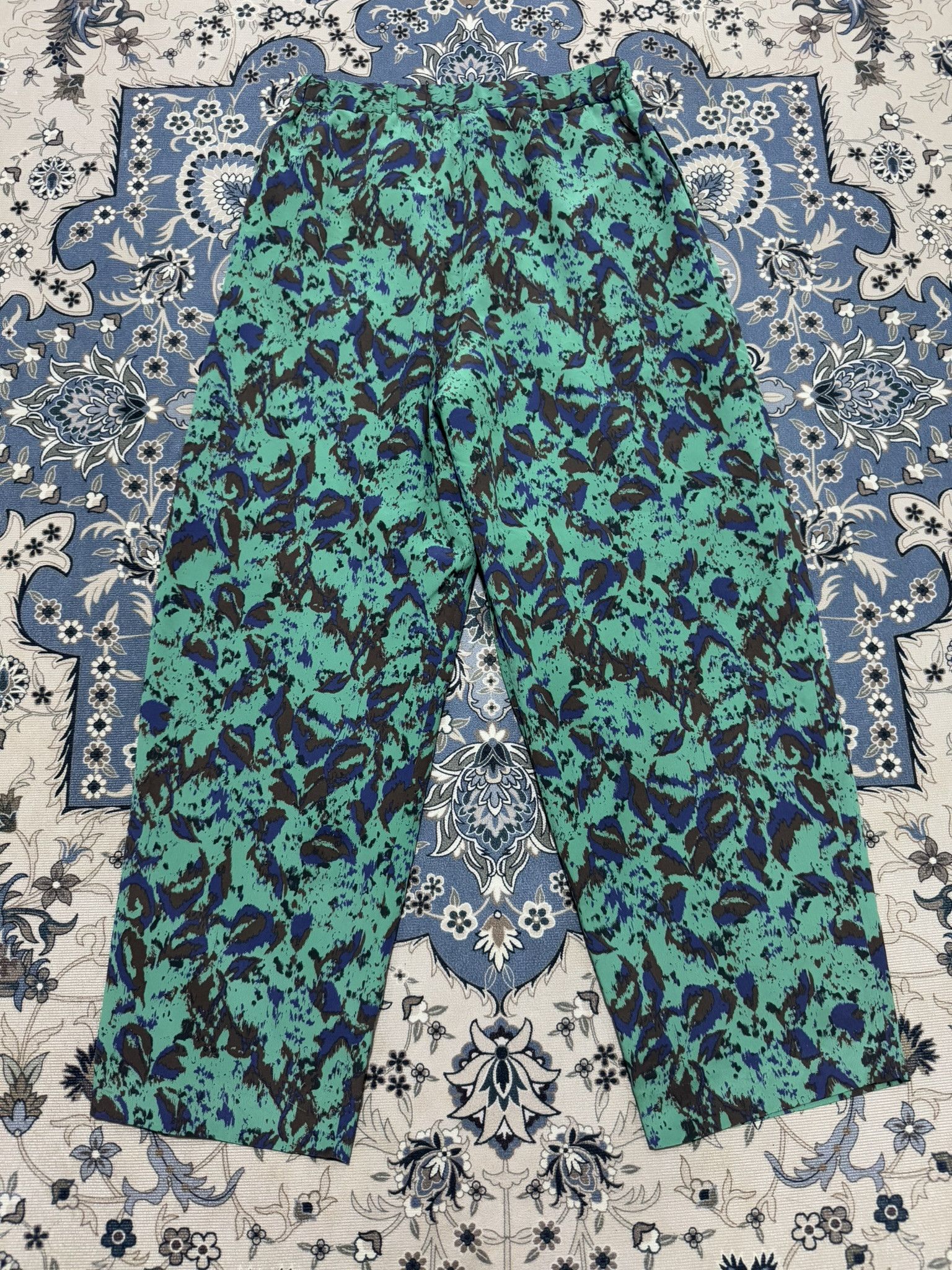Japanese Brand × Johnbull × KOJIMA GENES John Bull Palazzo Abstract Soft Pants Size 29" - 2 Thumbnail