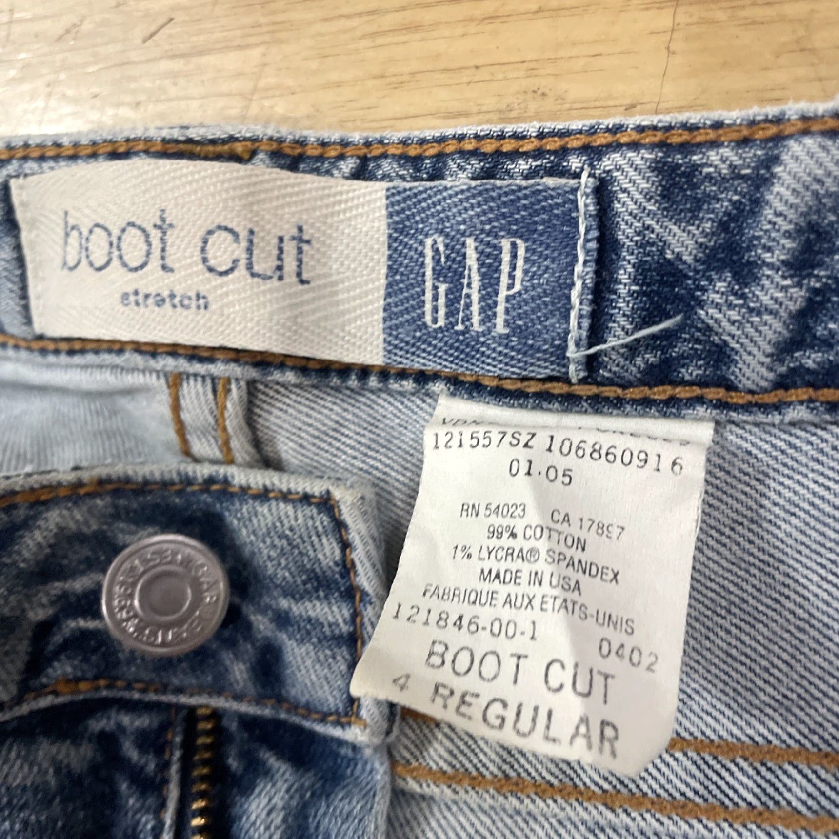 Gap GAP Jeans Women 4 Boot Cut Regular Vintage 90s Light Blue Stretch Denim 29x28 Blue, Navy, Denim Bootcut Women 4 GAP Jeans Vintage 90s Size 27" / US 4 / IT 40 - 7 Thumbnail