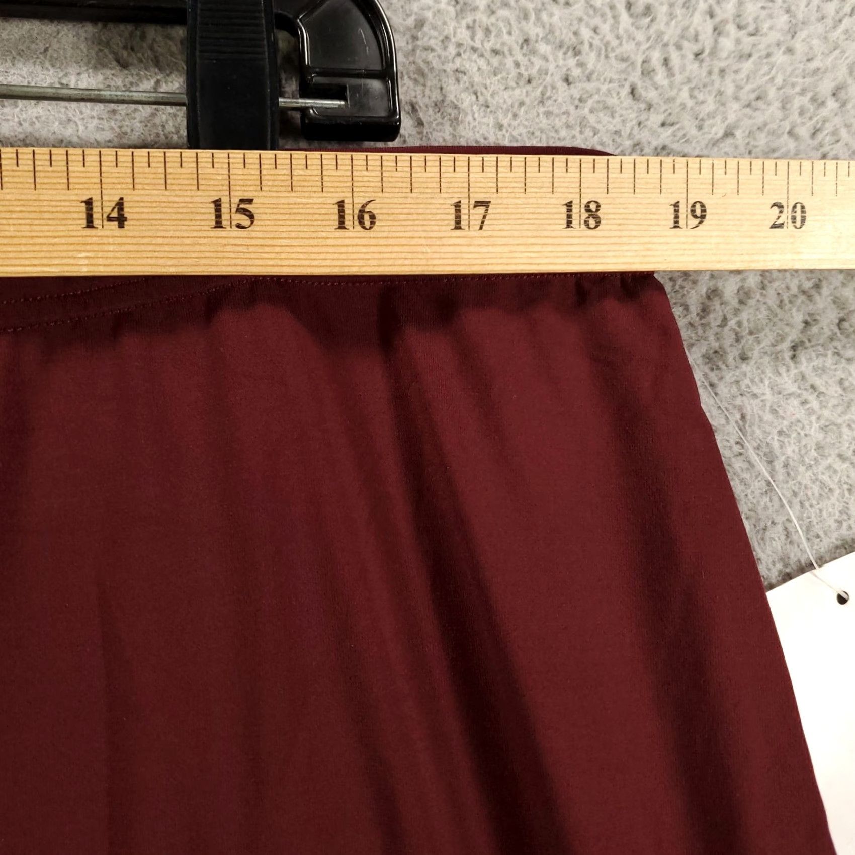 Vintage New Womens Skirt 1X Burgundy Pencil Pull On Stretch Comfort Lined NWT Ashro Kadence Vintage: No Size 40" / US 18 - 2 Thumbnail