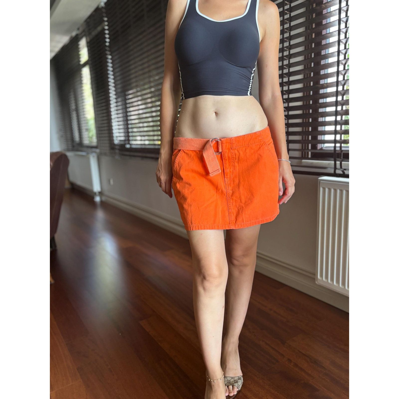 Levi's × Levi's Vintage Clothing Levi’s Red Tab Mini Skirt Y2K Orange D-Ring Pocket Utility M Size 28" / US 6 / IT 42 - 1 Thumbnail