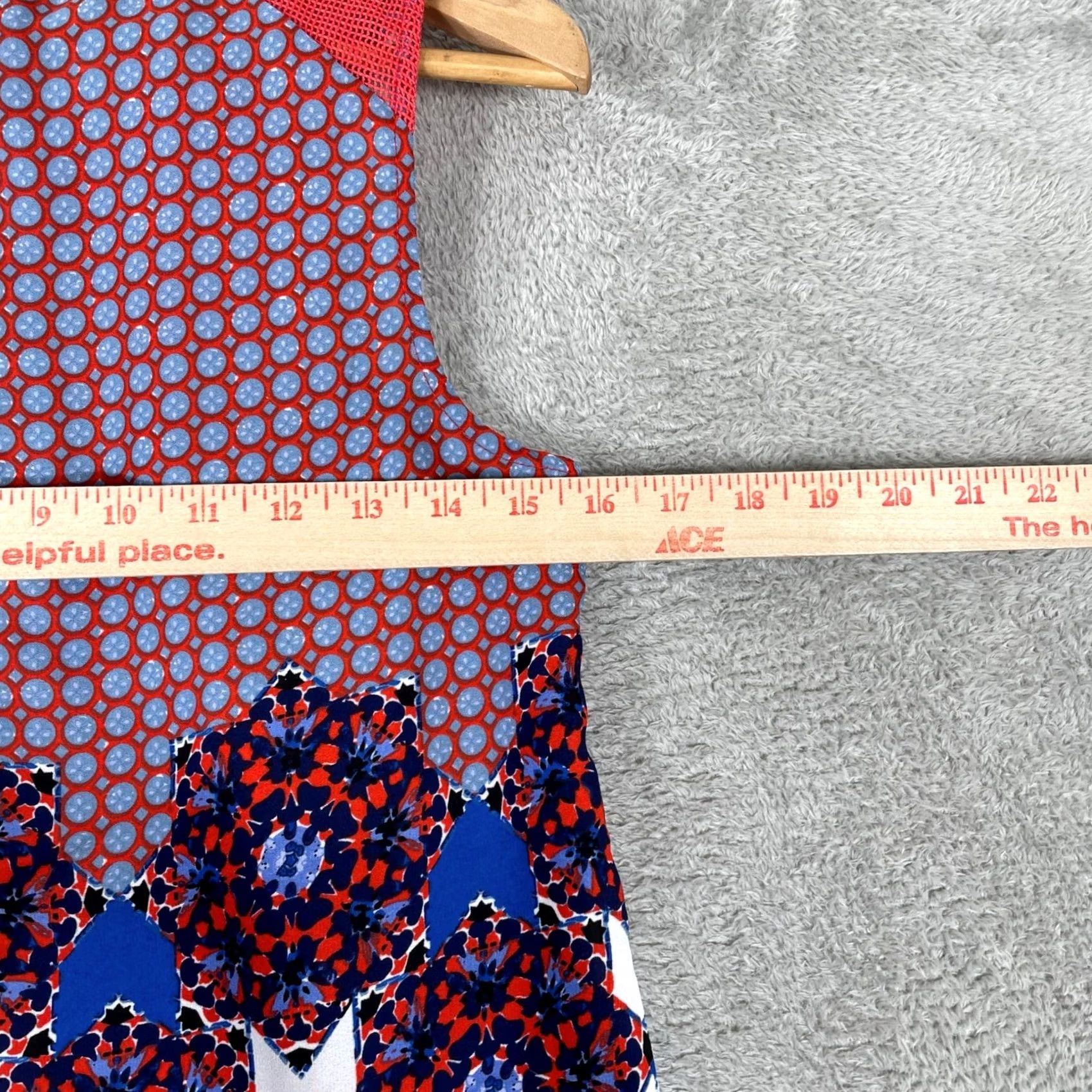 Vintage Daniel Rainn Tank Top Womens XS Petite Red Blue Lace Crochet Boho Shell Floral Size XS / US 0-2 / IT 36-38 - 7 Thumbnail