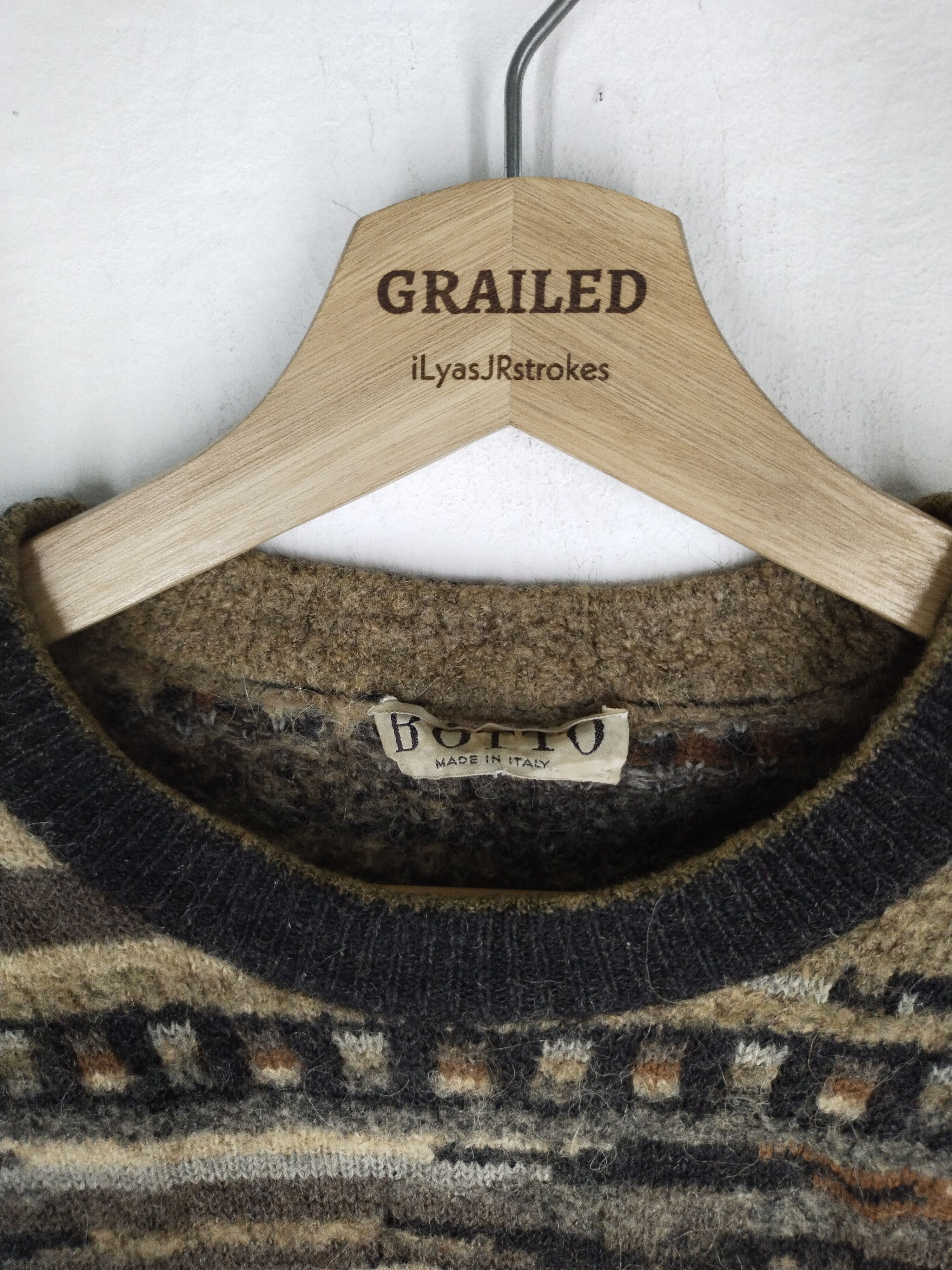 Homespun Knitwear × Vintage Vtg BOTTO Wool Knitwear Seditionaries Made in Italy Size US M / EU 48-50 / 2 - 11 Thumbnail
