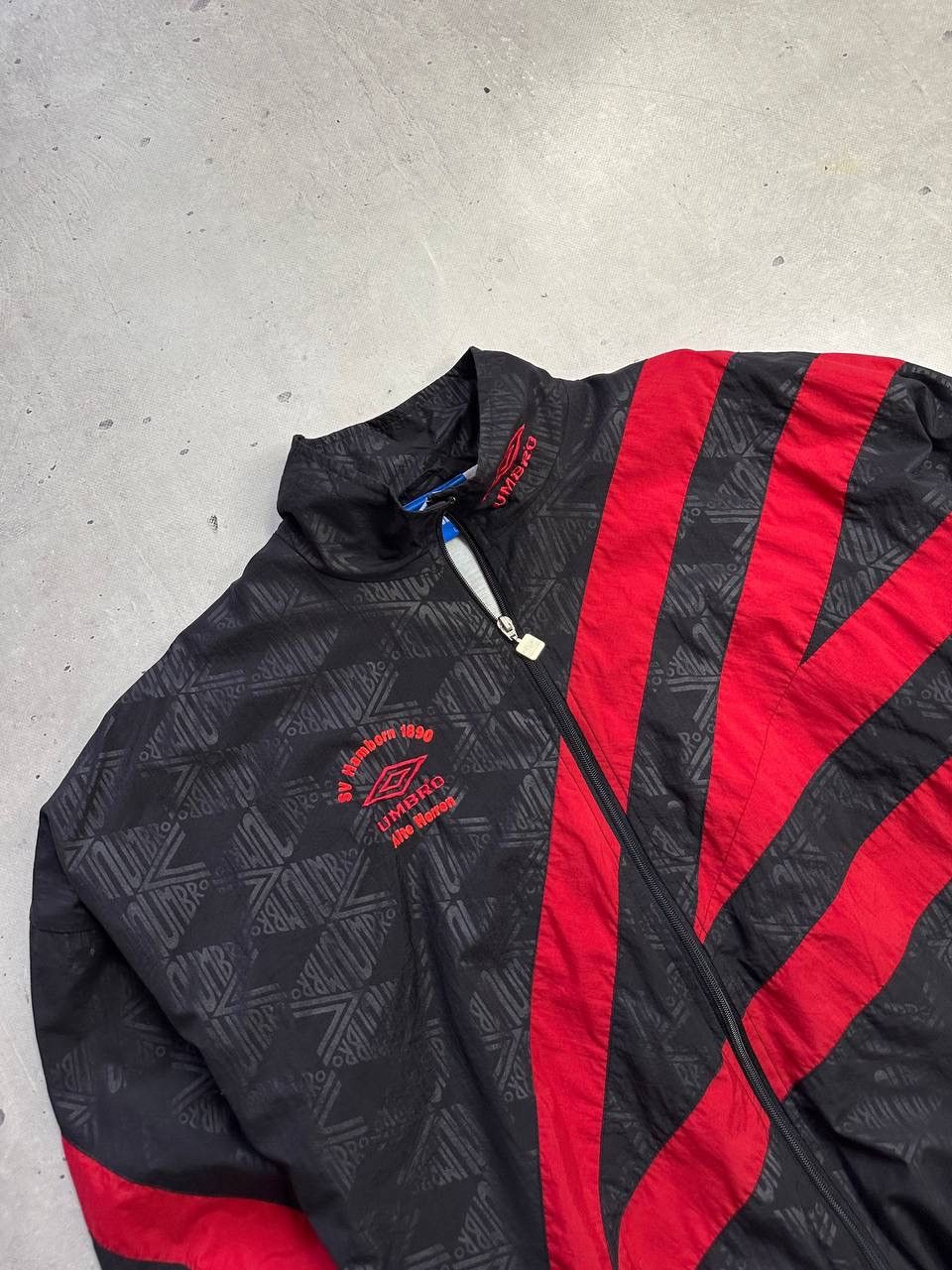 Umbro Vintage Umbro Track Jacket SV Hamborn 1890 Black Red L 90s Size US L / EU 52-54 / 3 - 7 Thumbnail