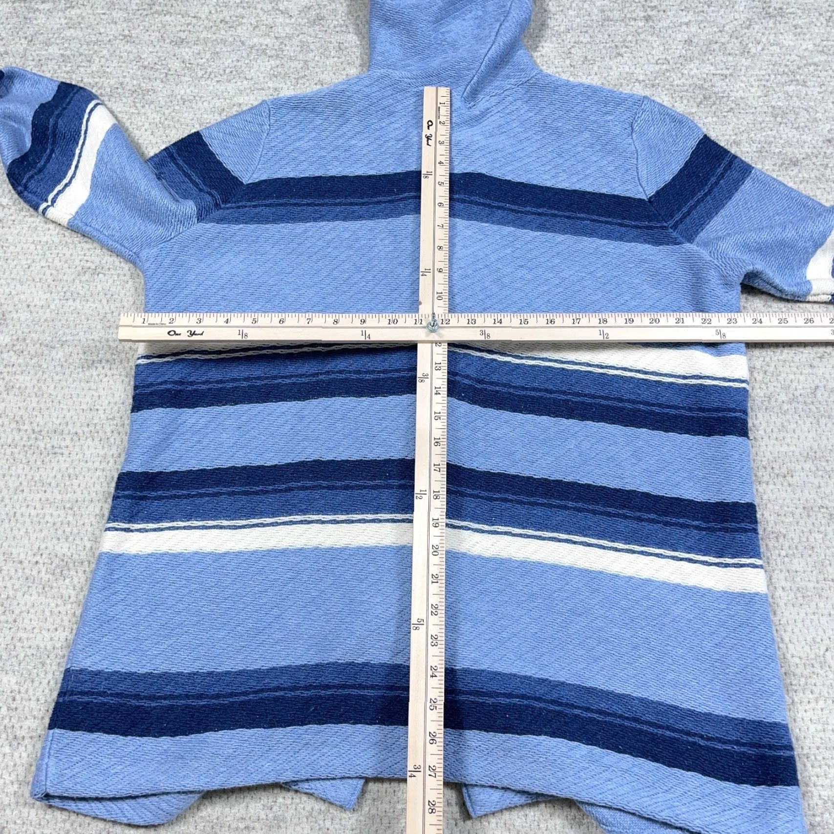 Chaps Chaps Cardigan Sweater Women 1X Blue Hooded Striped Toggle Buttons Bohemian Winter Cardigan Women 1X Blue Hooded Striped Chaps Sweater Men? Size XL / US 12-14 / IT 48-50 - 7 Thumbnail