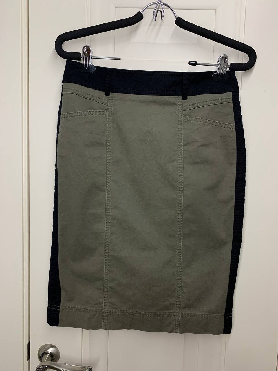 Gerry Weber Gerry Weber woman's khaki-black cotton skirt size 36 (US 6) Size 28" / US 6 / IT 42 - 2 Thumbnail