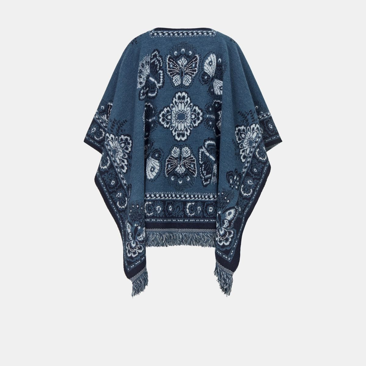 Dior o1bcso1str0225 Poncho Jacket in Blue Size M / US 6-8 / IT 42-44 - 2 Thumbnail