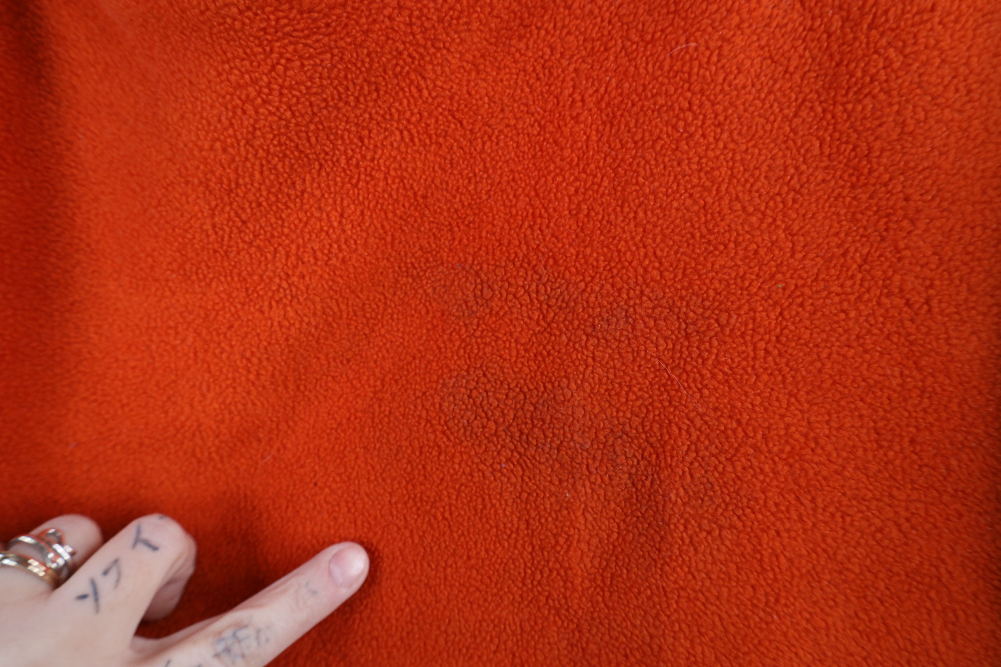 Vintage Vintage 90s Streetwear Blank Fleece Hoodie Sweatshirt Orange Size US XL / EU 56 / 4 - 5 Thumbnail