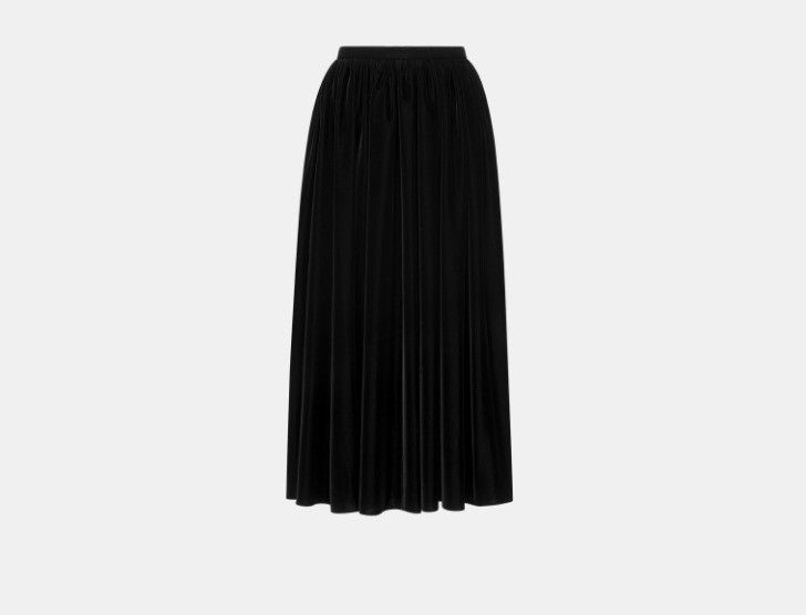 Dior o1w1db10225 411J33A5 Flared Mid-Length Skirt in Black Size 30" / US 8 / IT 44 - 1 Thumbnail
