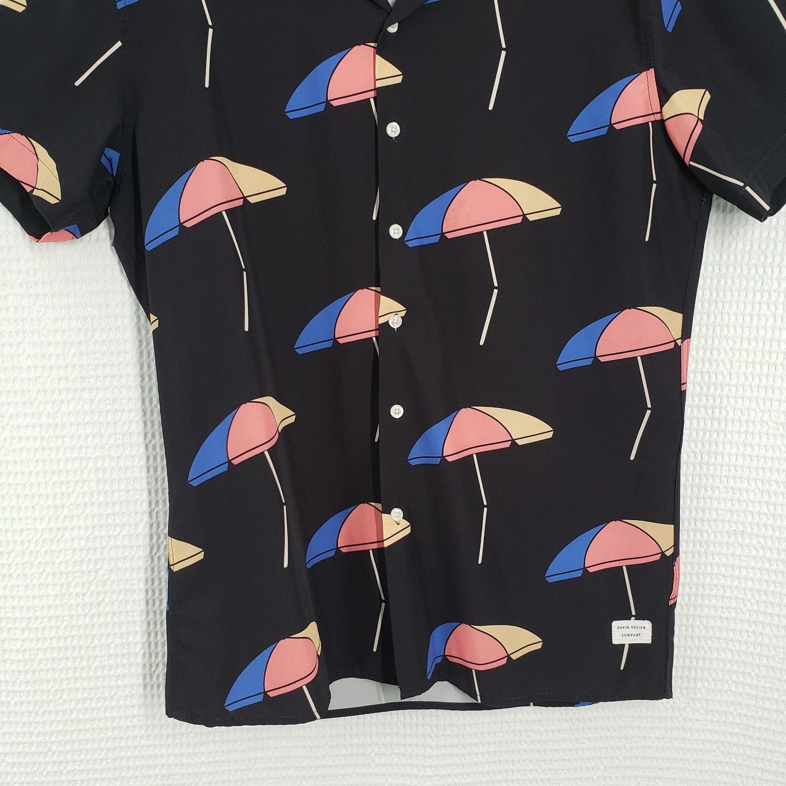 Other Duvin Button Up Shirt Mens Medium Black Beach Short Sleeve Size US M / EU 48-50 / 2 - 14 Thumbnail