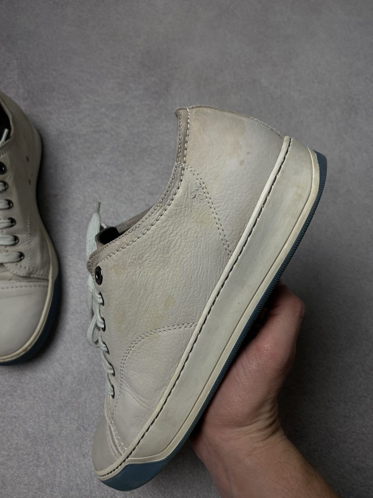 Lanvin Vintage Lanvin Distressed Cap Toe Leather sneakers Size US 8 / EU 41 - 10 Thumbnail