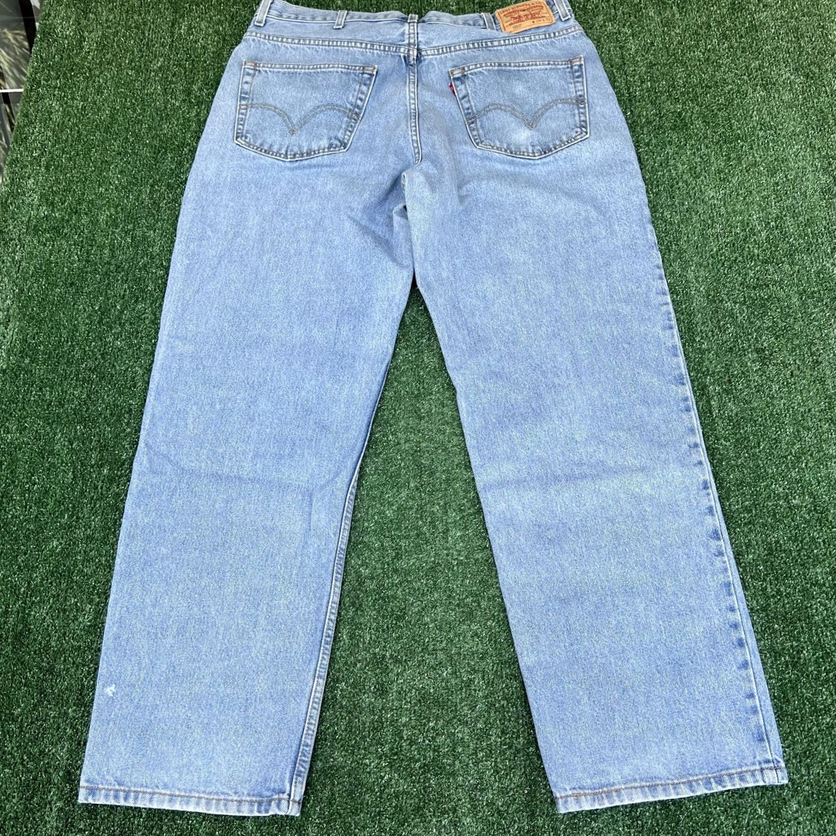 Levi's VTG Levi's 550 Jeans Men 38x31 Blue Distress Red Tab Relaxed Fit Tapered Leg Y2K Jeans Men 38 Blue Distress 550 90s USA Levi's 500 Series Size US 38 / EU 54 - 7 Thumbnail