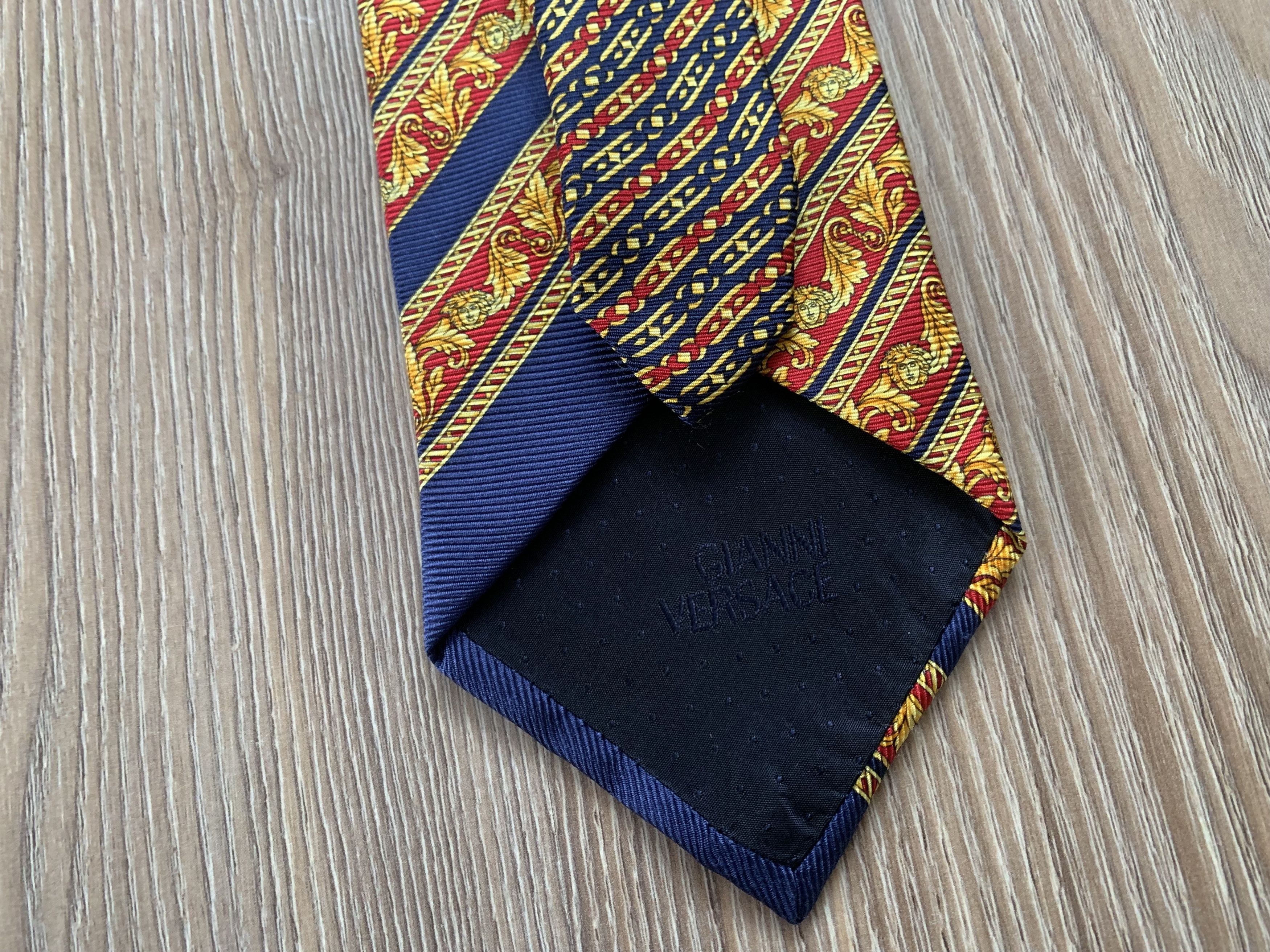 Versace Vintage Rare Gianni Versace Patterned Silk Tie Size ONE SIZE - 6 Thumbnail